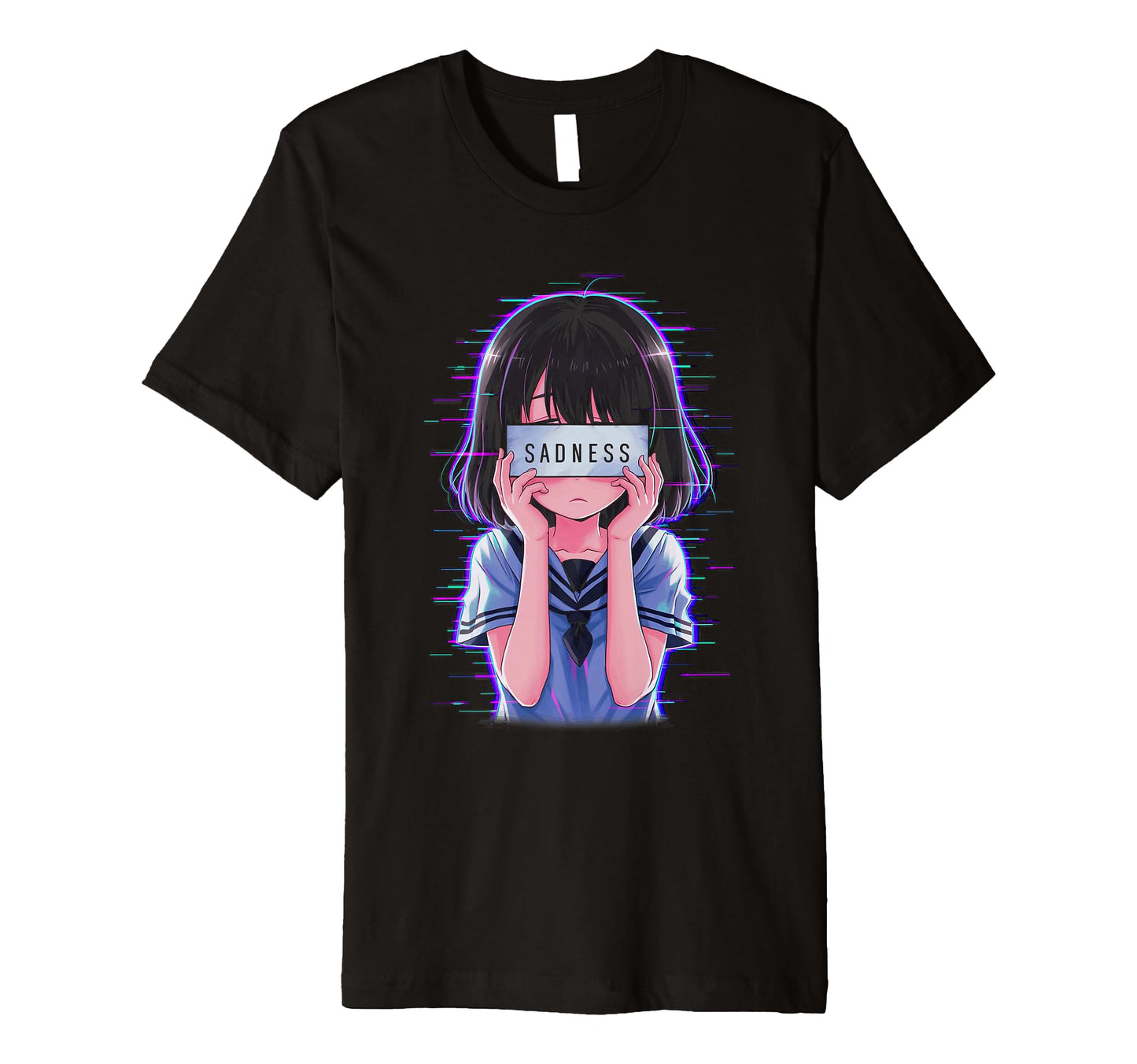 Sad Anime Japanese Aesthetic Vaporwave T-Shirt - Novelty Apparel Men Women - T-Shirt, Sweatshirt, Hoodie