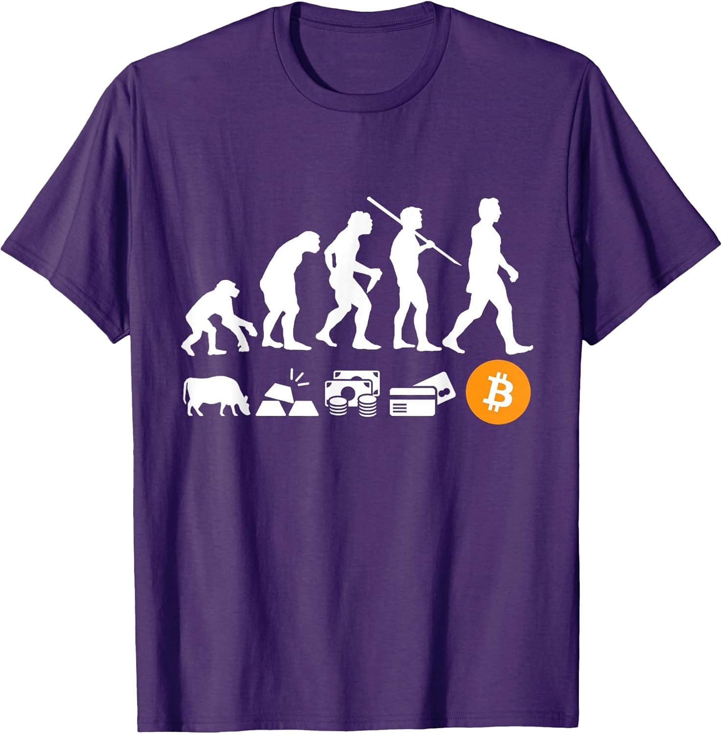 Bitcoin Human Evolution - Adult & Kids T-Shirts, Sweatshirts & Hoodies apparel design preview 1