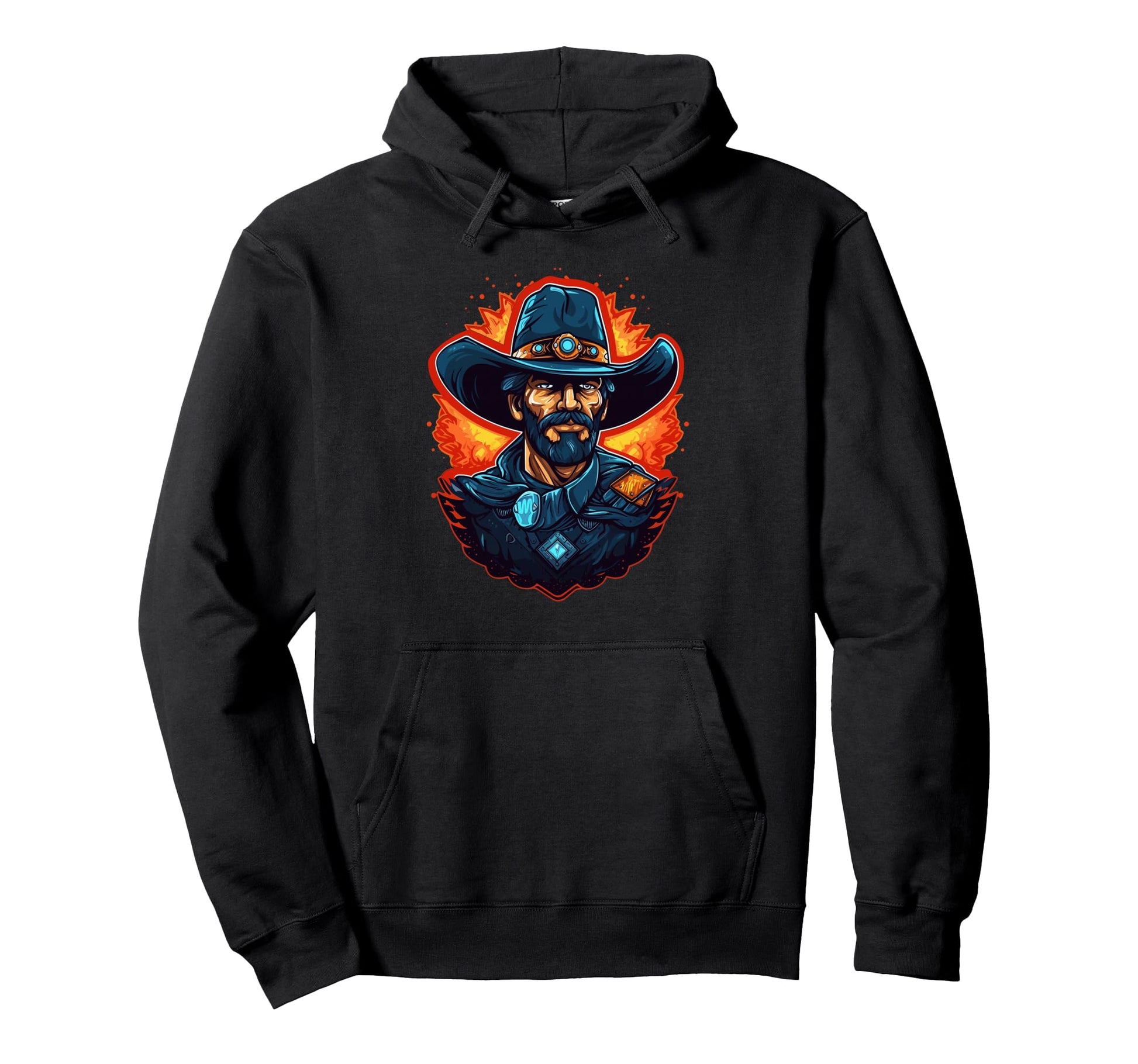 Cowboy Black Cowboy Wyoming Cowboys Hey Hoodie - Fun Novelty Design Unisex - T-Shirt, Sweatshirt, Hoodie