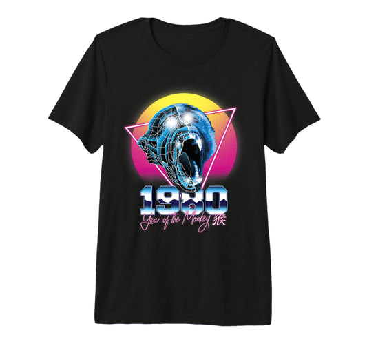 1980 Year Monkey 80S Chinese Zodiac T-Shirt - Trendy Graphic Unisex - T-Shirt, Sweatshirt, Hoodie