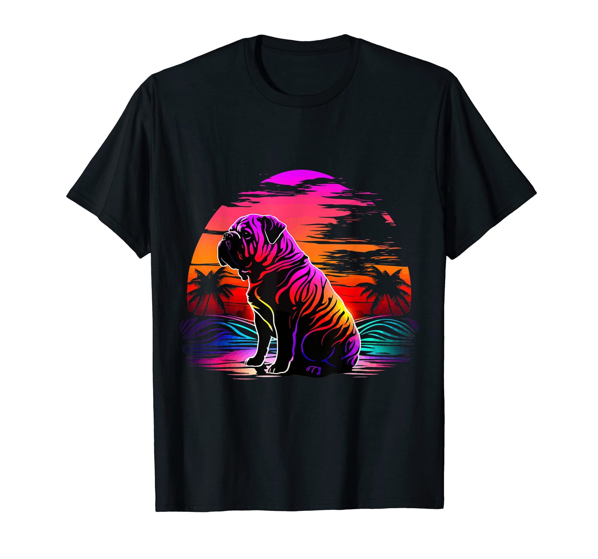 Bulldog Vaporwave Aesthetic Dog T-Shirt - Streetwear Style Unisex - T-Shirt, Sweatshirt, Hoodie