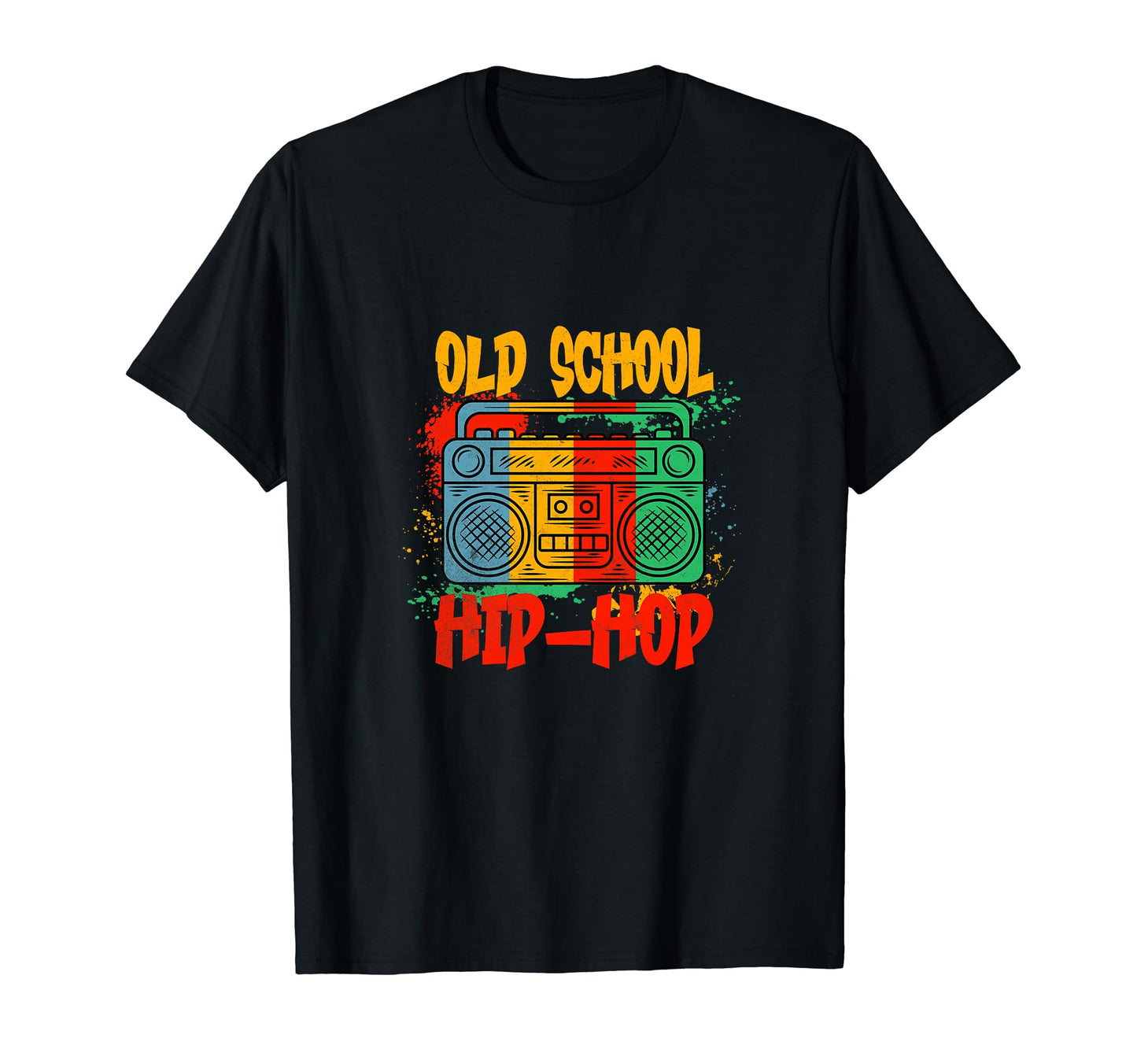 Music Graffiti Boombox Old School Hip Hop T-Shirt - Unique Graphic Unisex - T-Shirt, Sweatshirt, Hoodie