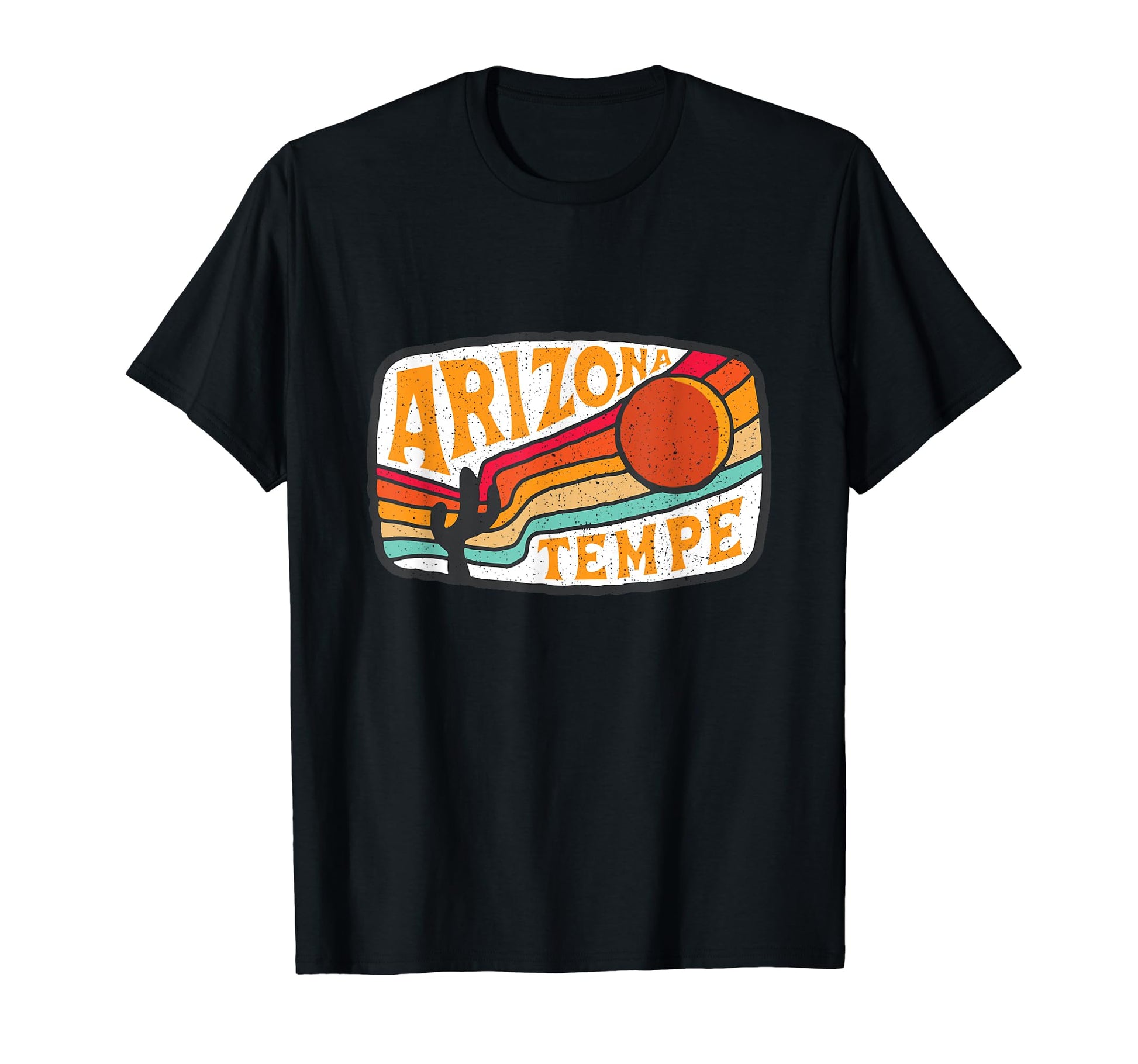 Tempe Arizona Cactus Sun Rainbow T-Shirt - Custom Art Print Men Women - T-Shirt, Sweatshirt, Hoodie