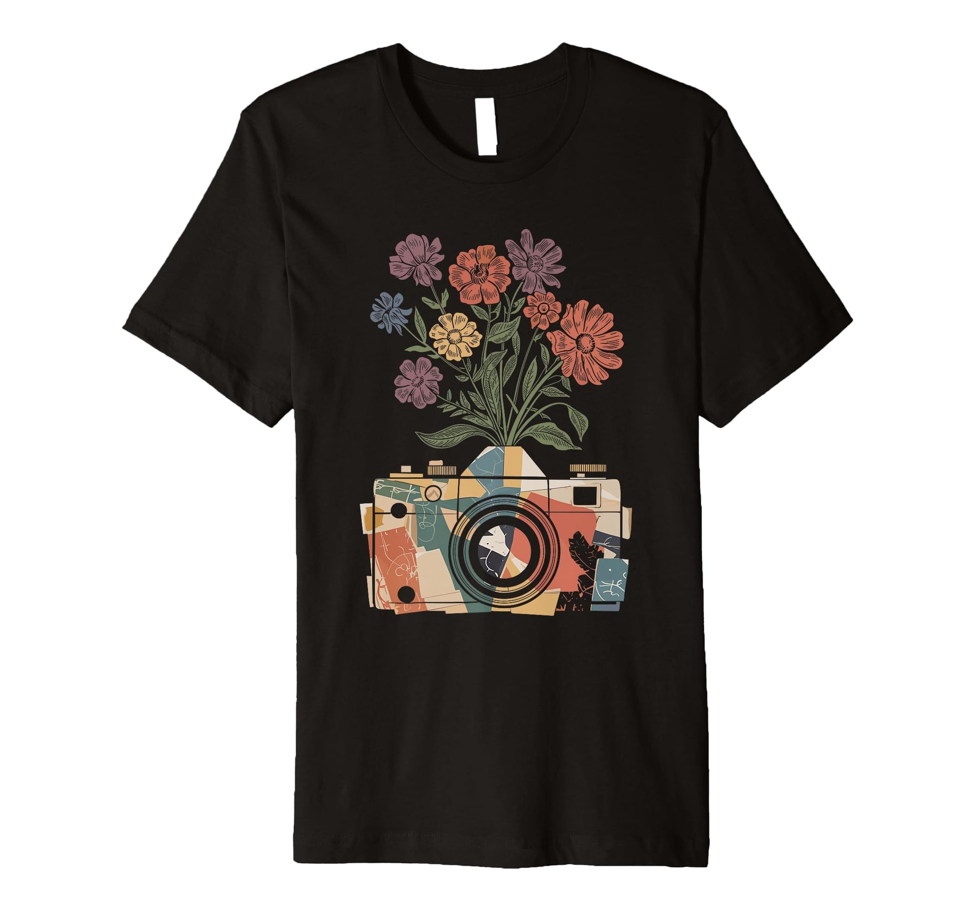 Camera Photography Art Floral T-Shirt - Novelty Apparel Men Women - T-Shirt, Sweatshirt, Hoodie
