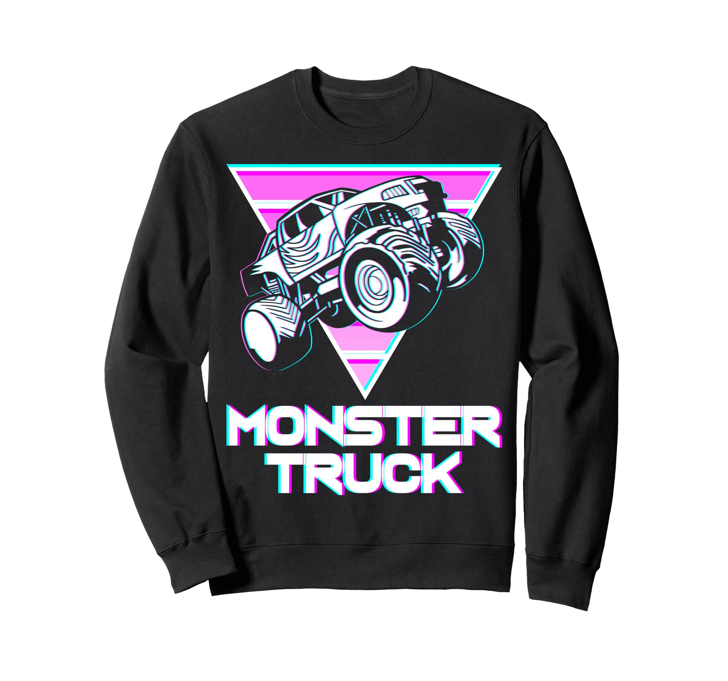 Vaporwave Aesthetic Monster Truck Sweatshirt - Unique Graphic Men Women - T-Shirt, Sweatshirt, Hoodie