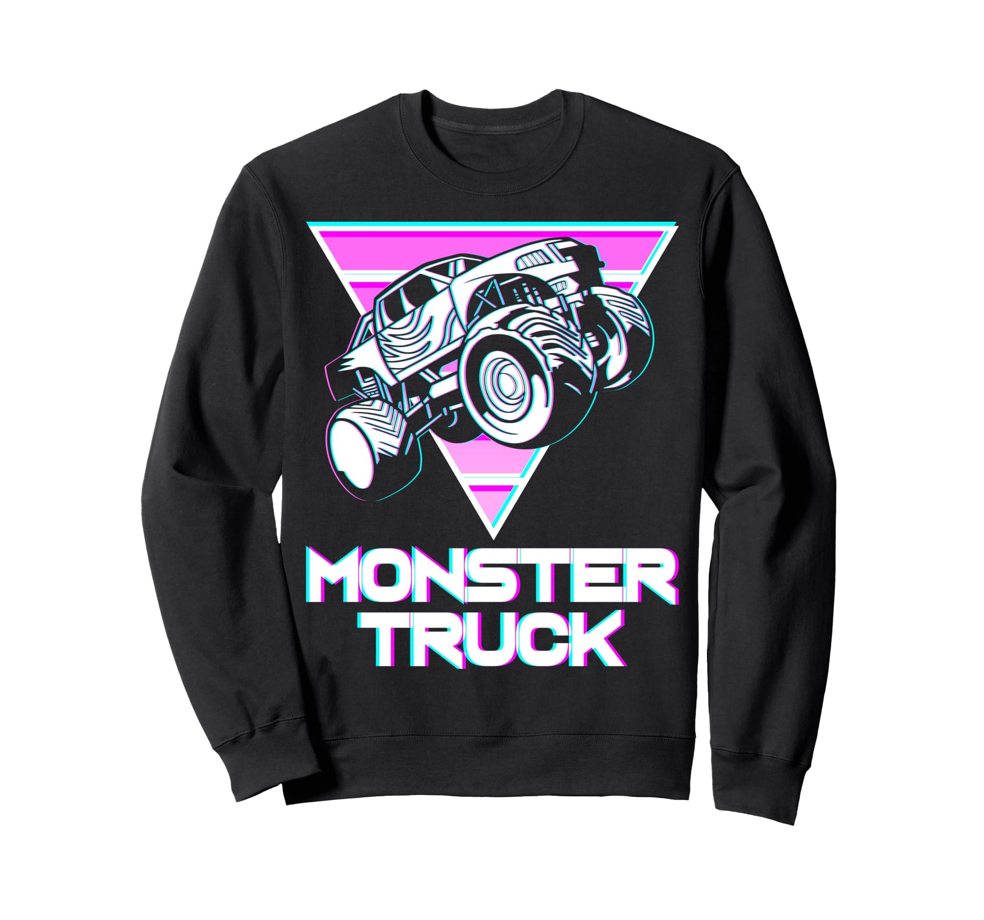 Vaporwave Aesthetic Monster Truck Sweatshirt - Unique Graphic Men Women - T-Shirt, Sweatshirt, Hoodie