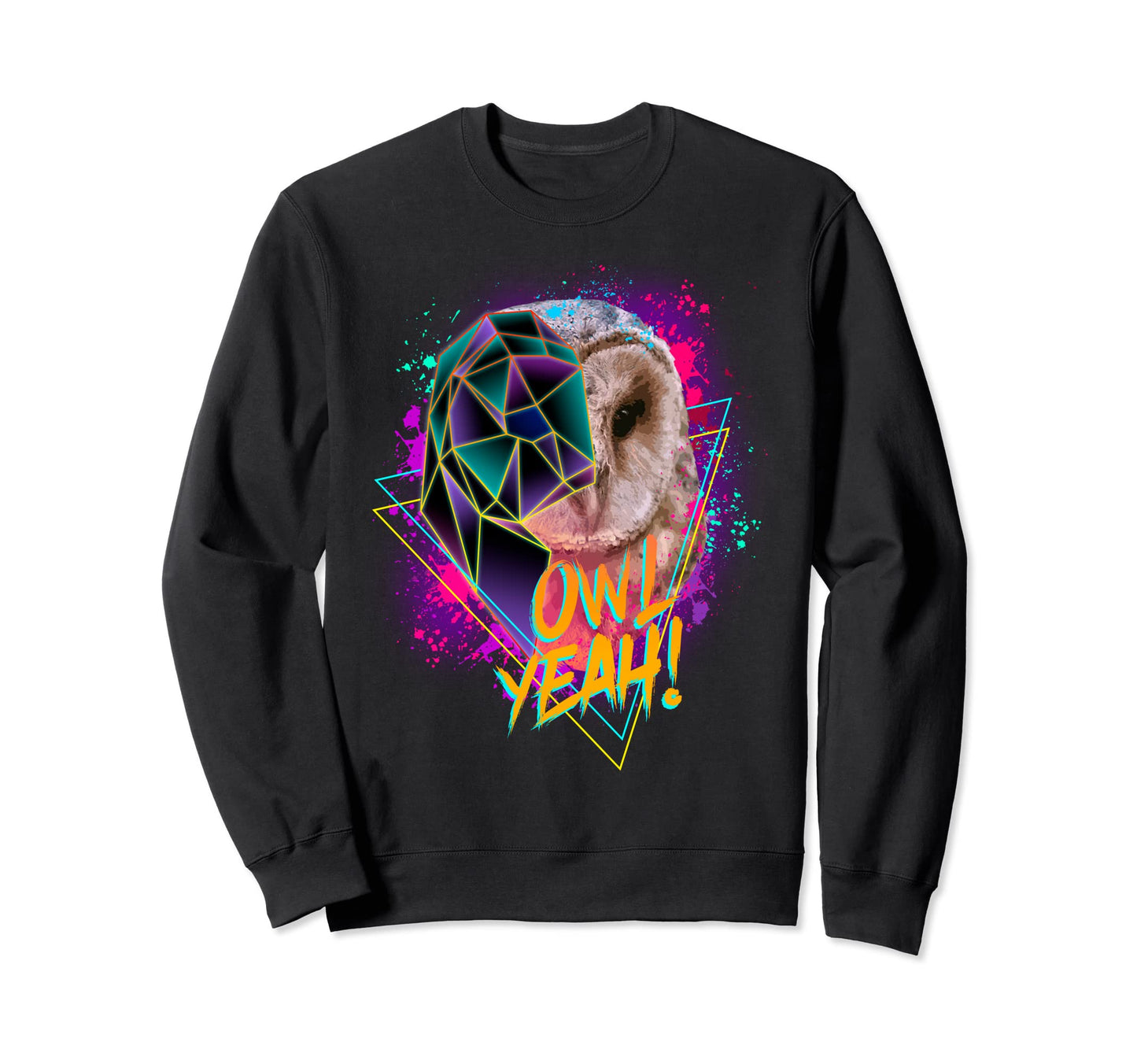 Owl Yeah Vaporwave Aesthetic Barn Sweatshirt - Streetwear Style Men Women - T-Shirt, Sweatshirt, Hoodie