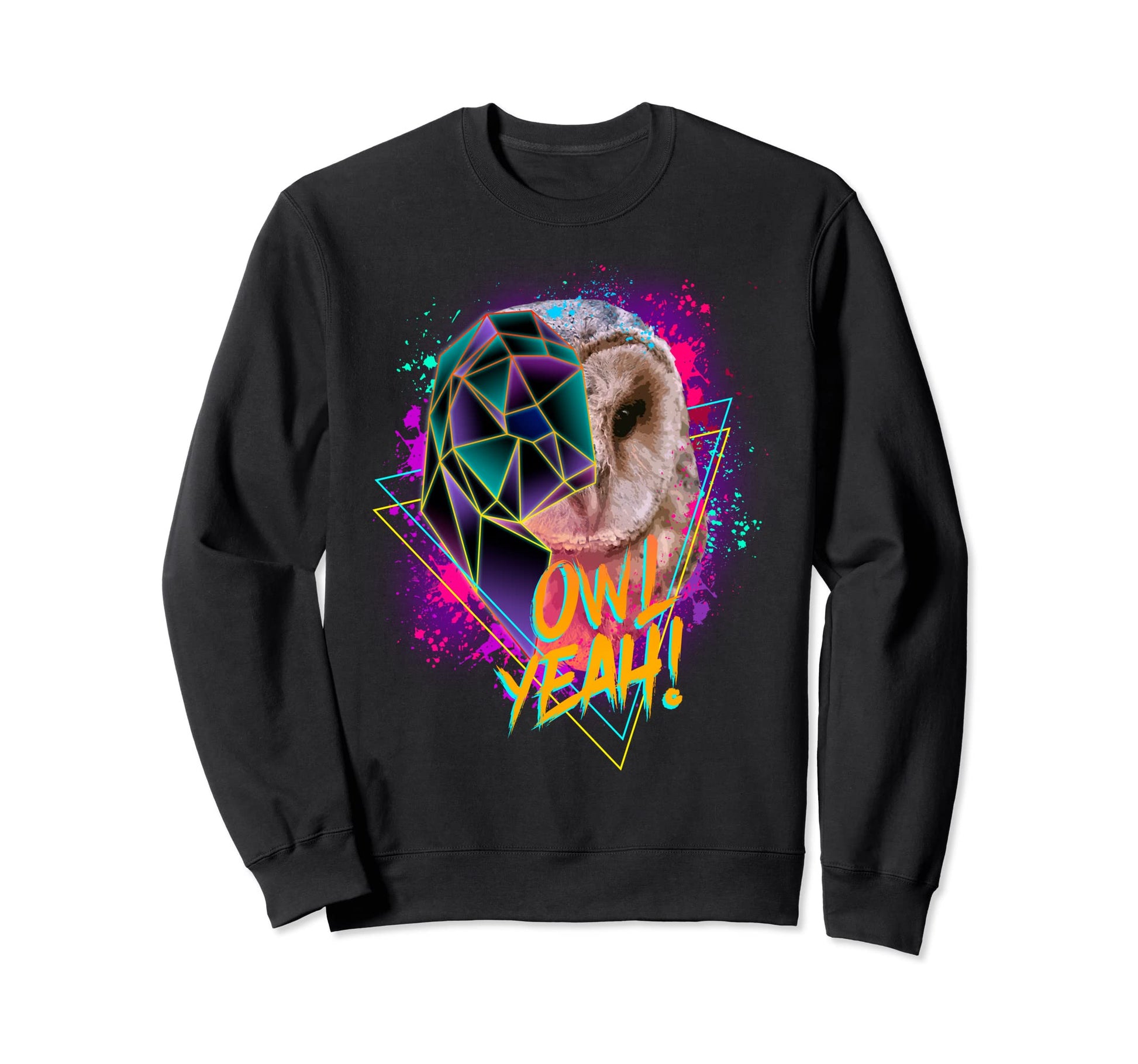 Owl Yeah Vaporwave Aesthetic Barn Sweatshirt - Streetwear Style Men Women - T-Shirt, Sweatshirt, Hoodie