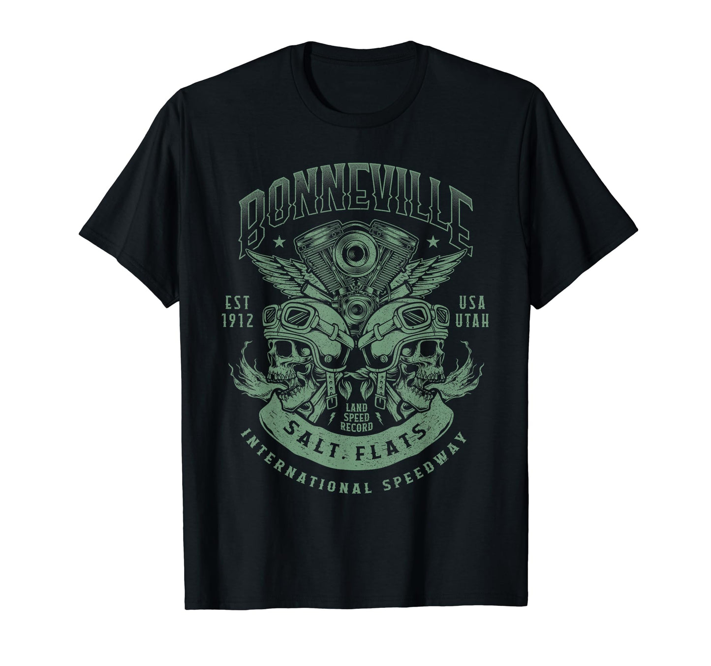 Bonneville Salt Flats Motorcycle T-Shirt - Custom Art Print for Adults - T-Shirt, Sweatshirt, Hoodie