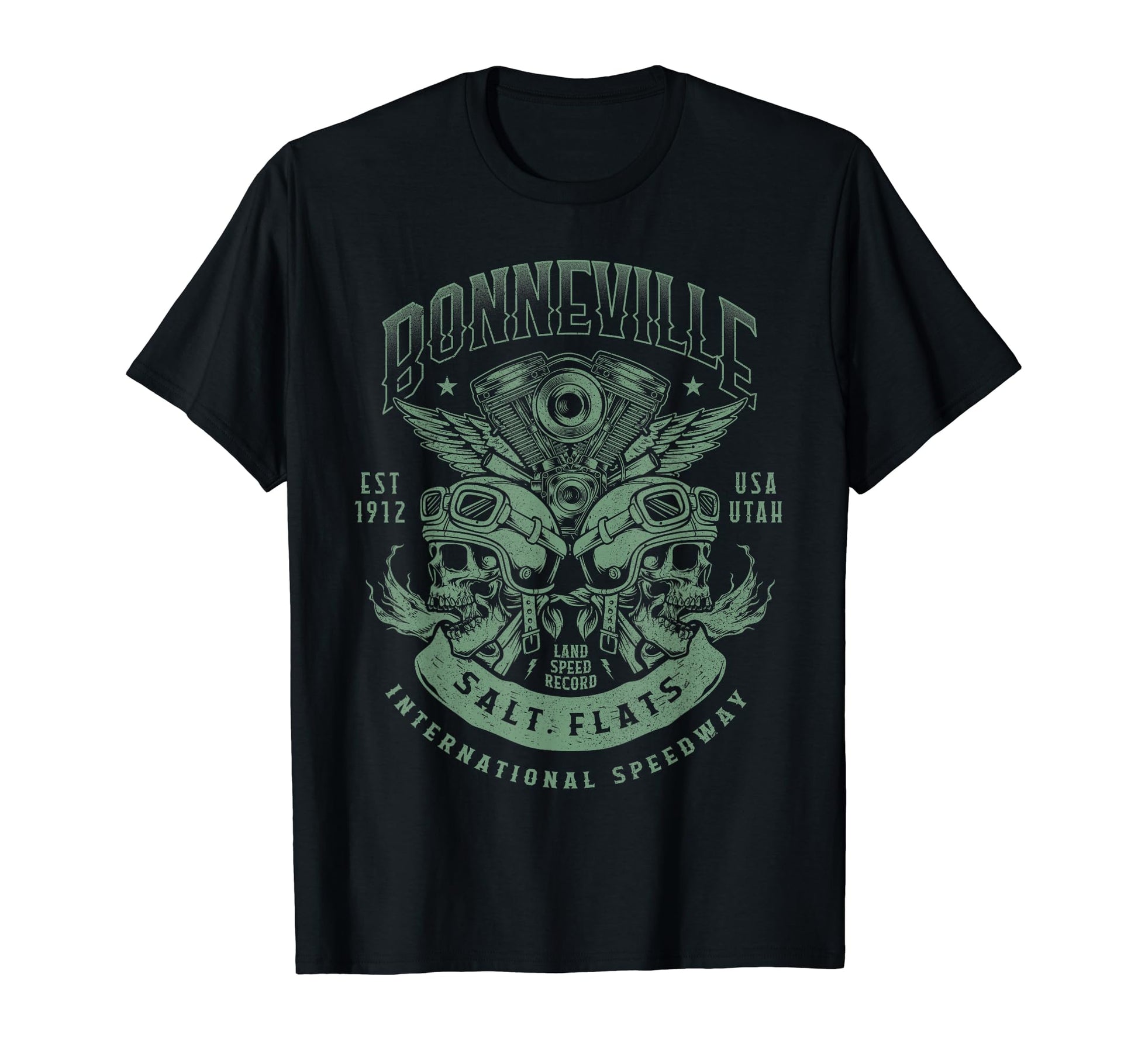 Bonneville Salt Flats Motorcycle T-Shirt - Custom Art Print for Adults - T-Shirt, Sweatshirt, Hoodie