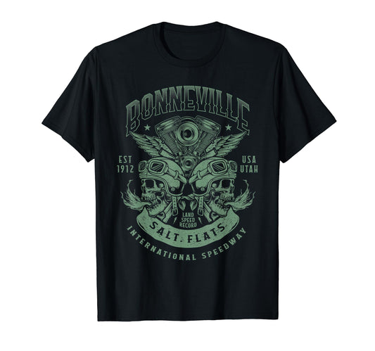 Bonneville Salt Flats Motorcycle T-Shirt - Custom Art Print for Adults - T-Shirt, Sweatshirt, Hoodie