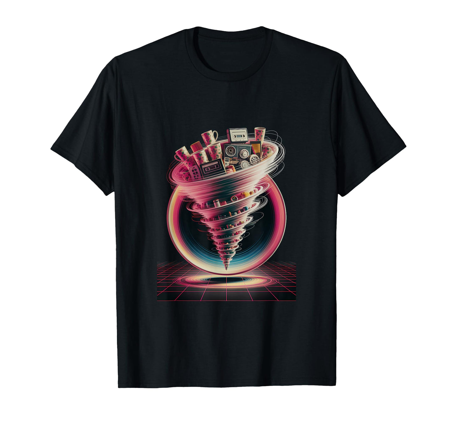 Tape Vortex Surreal 80S Vaporwave T-Shirt - Minimalist Print Unisex - T-Shirt, Sweatshirt, Hoodie