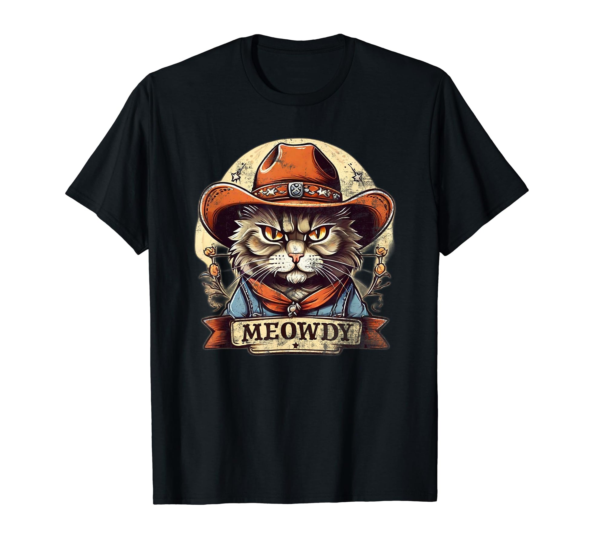 Meowdy Funny Cats Country Music T-Shirt - Casual Everyday Wear for Adults - T-Shirt, Sweatshirt, Hoodie