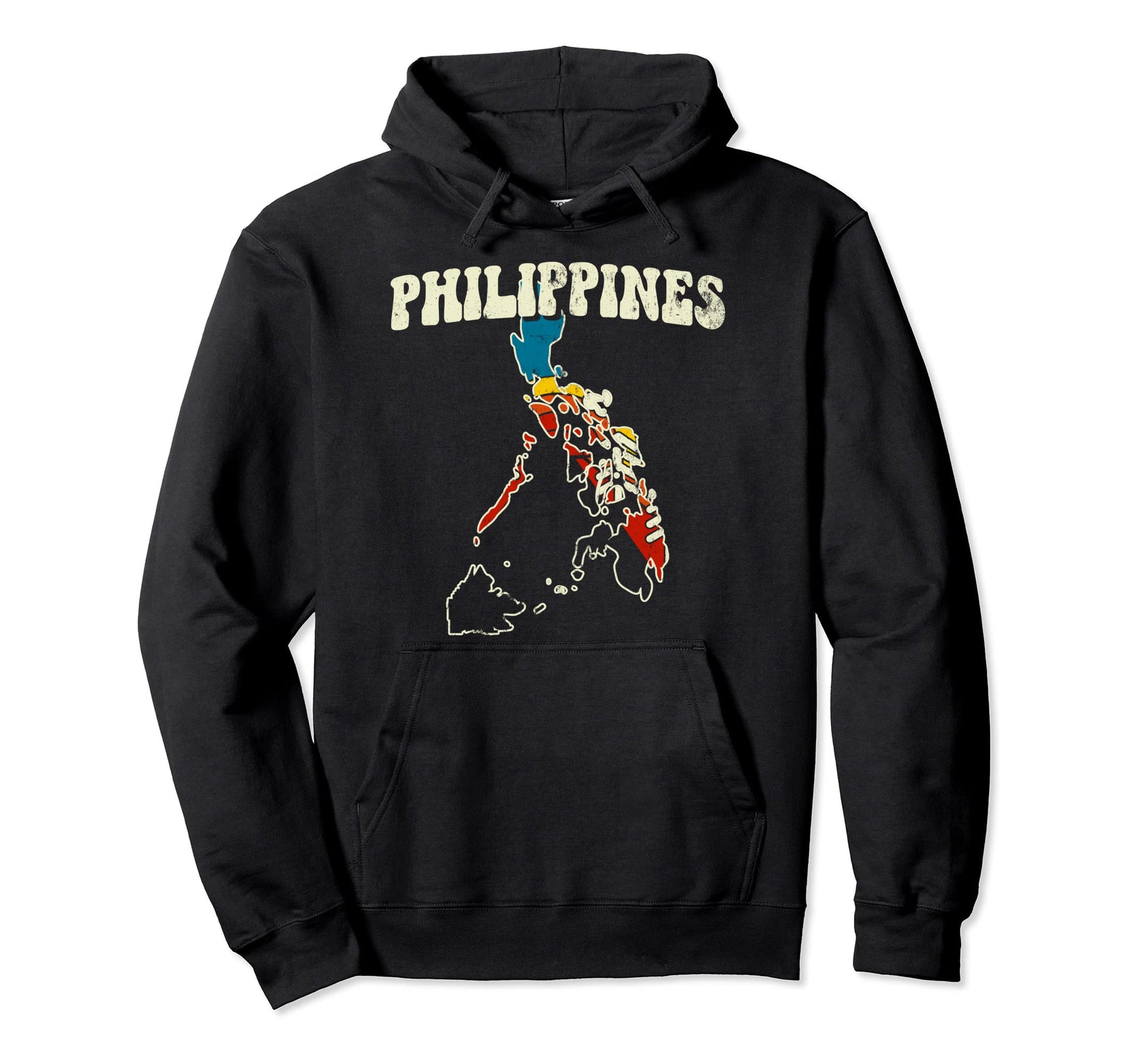 Philippines Filipino Country Rainbow 70S Hoodie - Aesthetic Graphic Unisex - T-Shirt, Sweatshirt, Hoodie