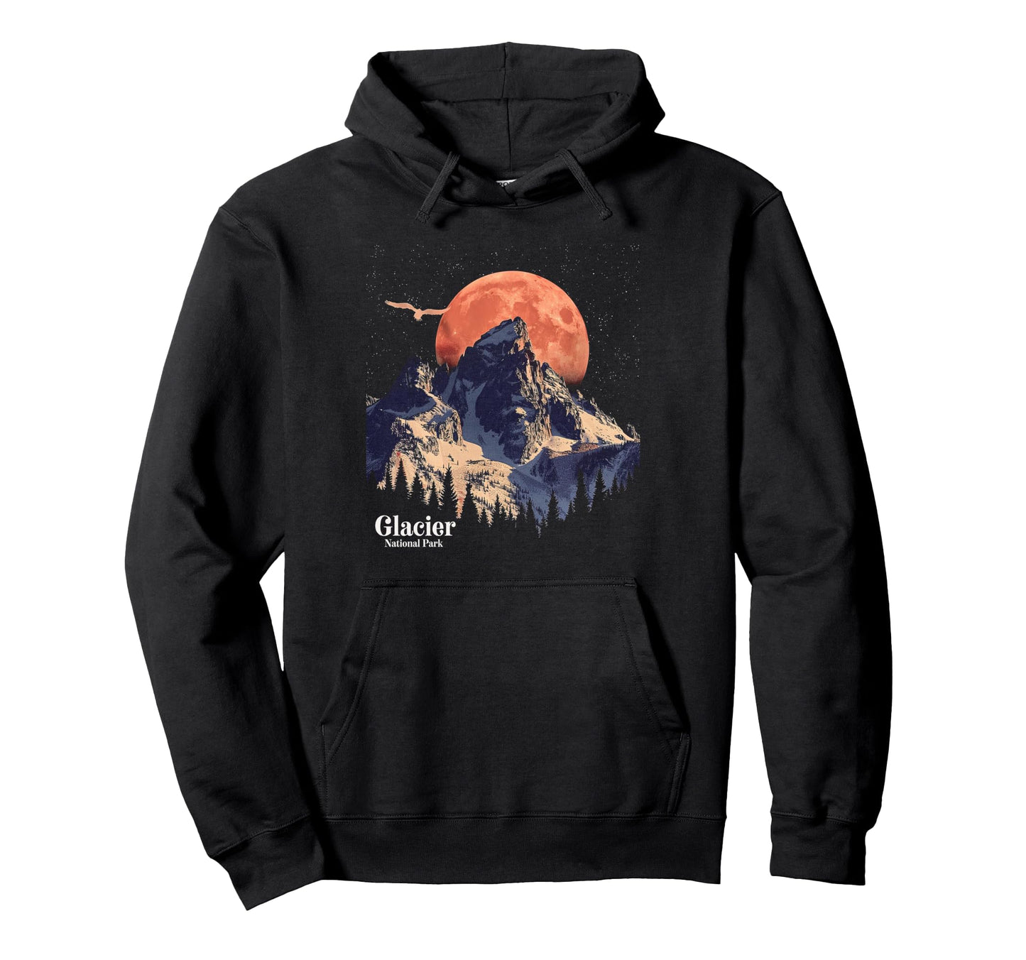 Glacier Us National Park Hoodie - Minimalist Print Men Women - T-Shirt, Sweatshirt, Hoodie