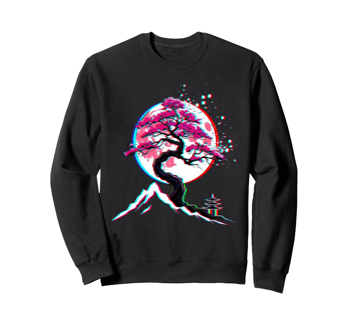 Cherry Blossom Japanese Garden Edm Sweatshirt - Minimalist Print Unisex - T-Shirt, Sweatshirt, Hoodie