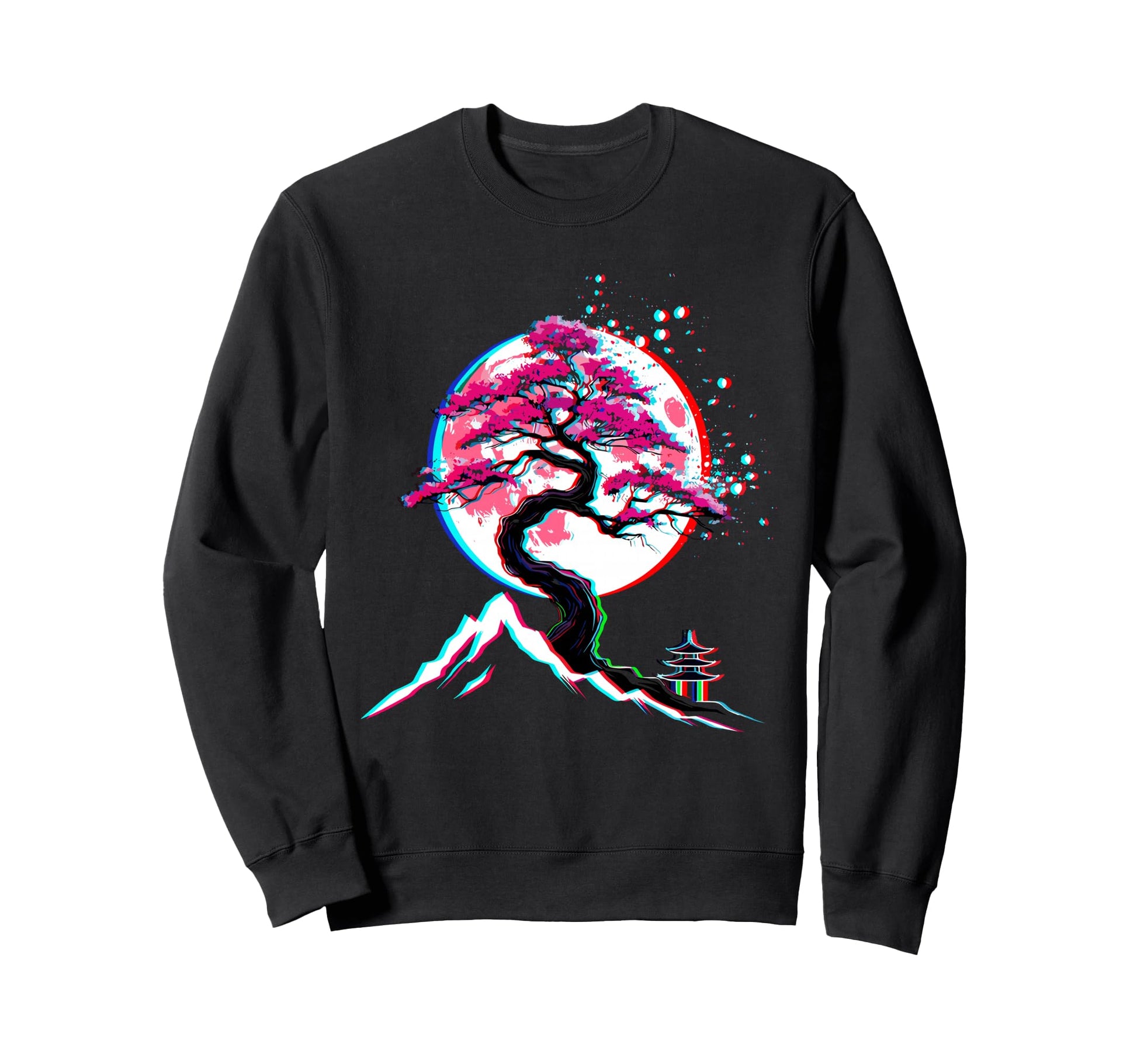 Cherry Blossom Japanese Garden Edm Sweatshirt - Minimalist Print Unisex - T-Shirt, Sweatshirt, Hoodie
