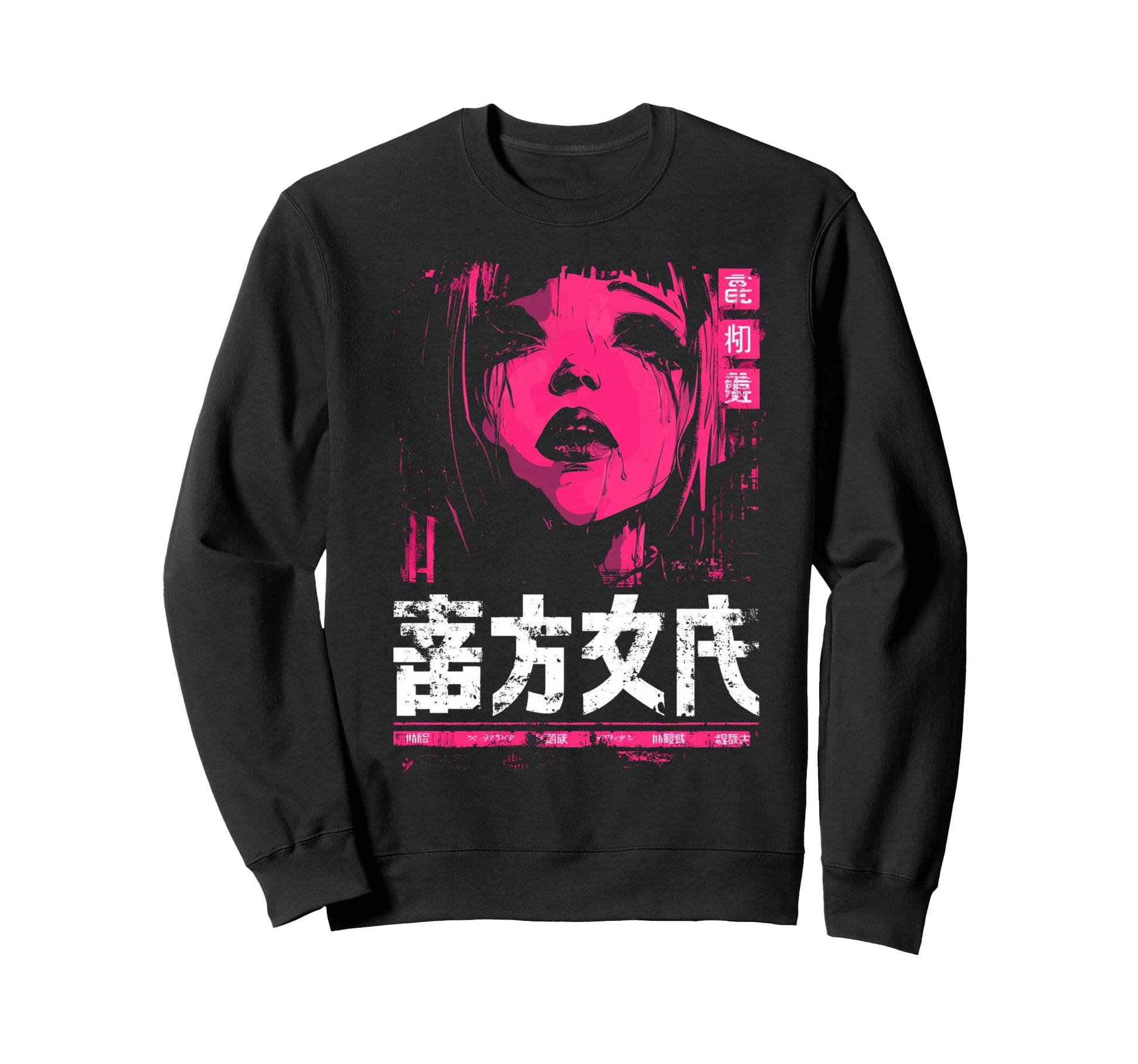 Goth Grunge Demon Anime Waifu Horror Sweatshirt - Graphic Print for Adults - T-Shirt, Sweatshirt, Hoodie