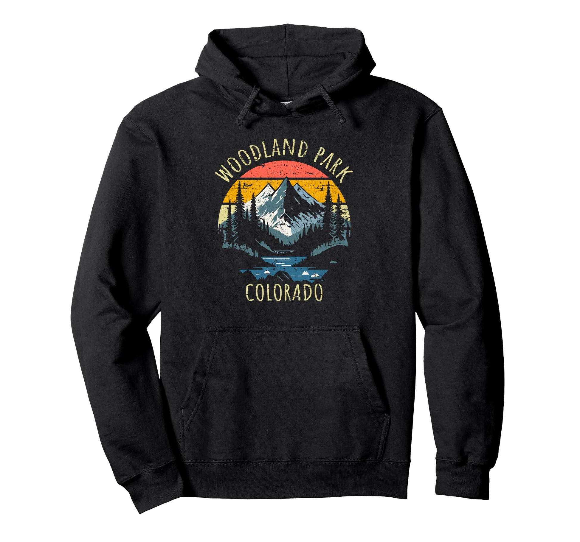 Woodland Park Colorado Mountain Hoodie - Minimalist Print Unisex - T-Shirt, Sweatshirt, Hoodie