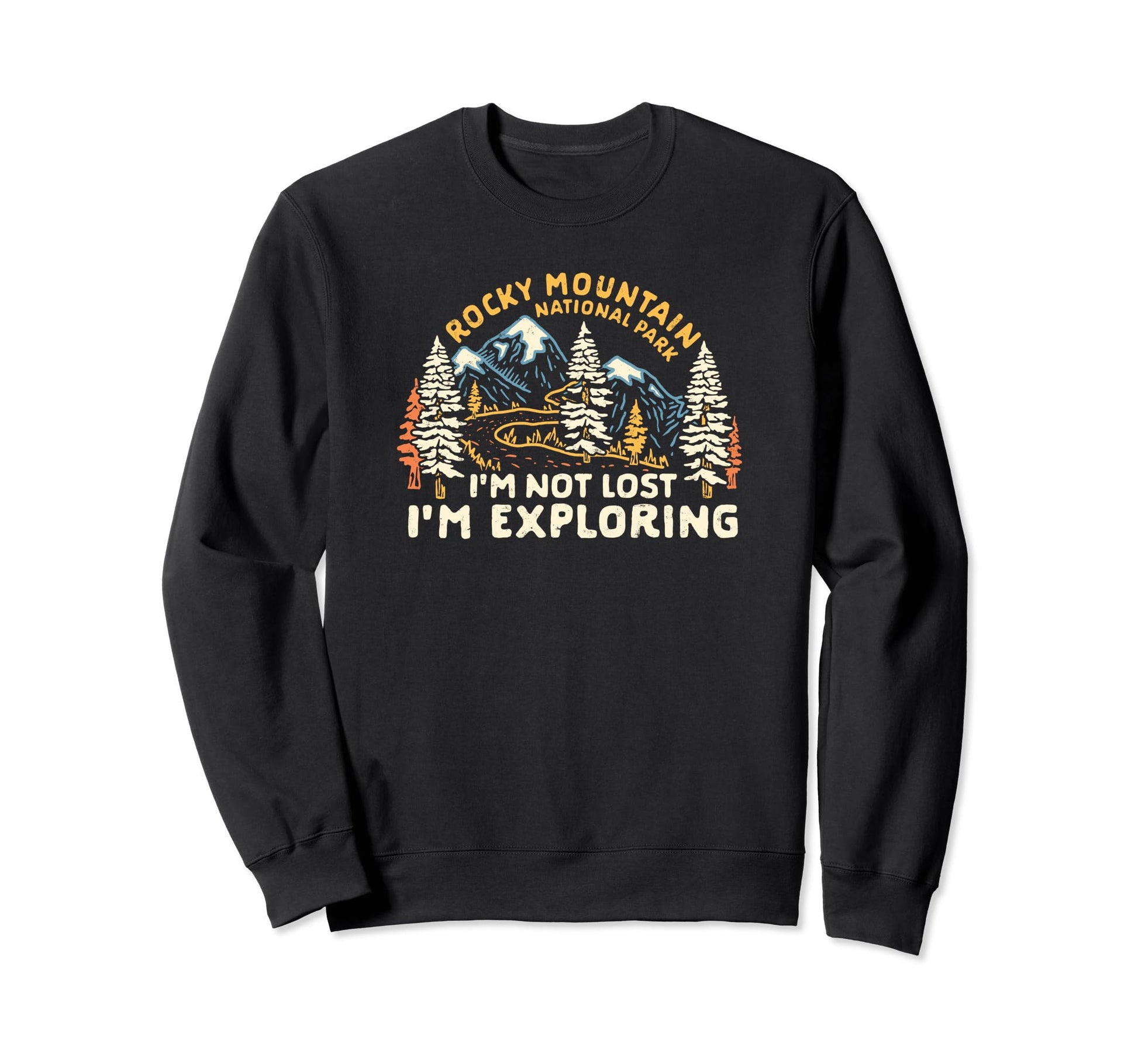 Rocky Mountain National Park Sweatshirt - Unique Graphic Men Women - T-Shirt, Sweatshirt, Hoodie