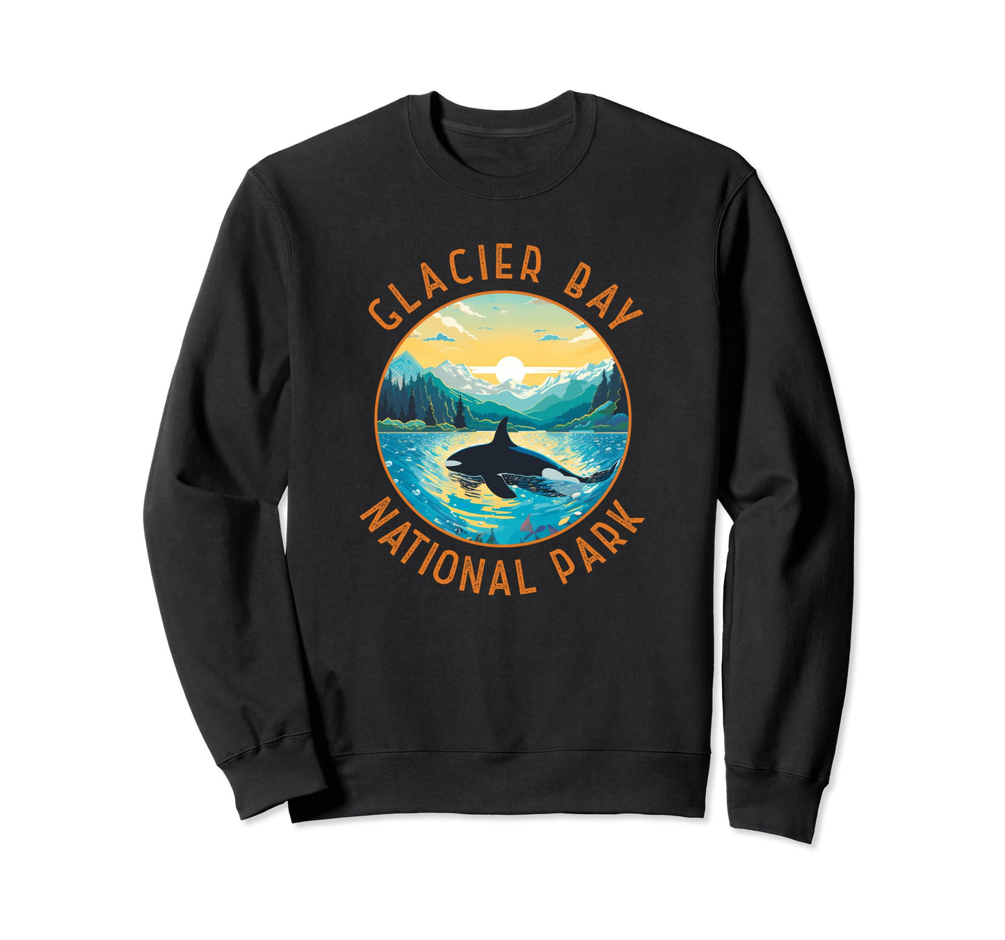 Glacier Bay National Park Whale Sweatshirt - Unique Graphic Men Women - T-Shirt, Sweatshirt, Hoodie