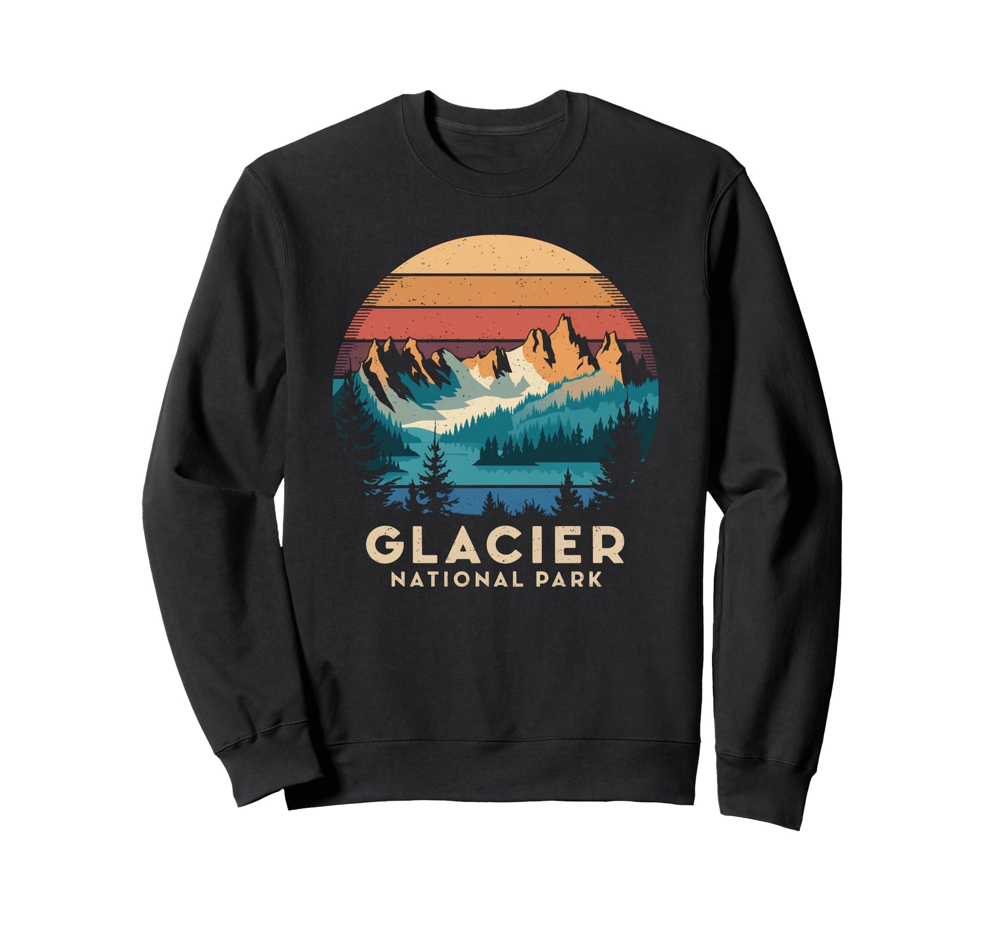 Glacier National Park Scenic Montana Sweatshirt - Graphic Print Men Women - T-Shirt, Sweatshirt, Hoodie