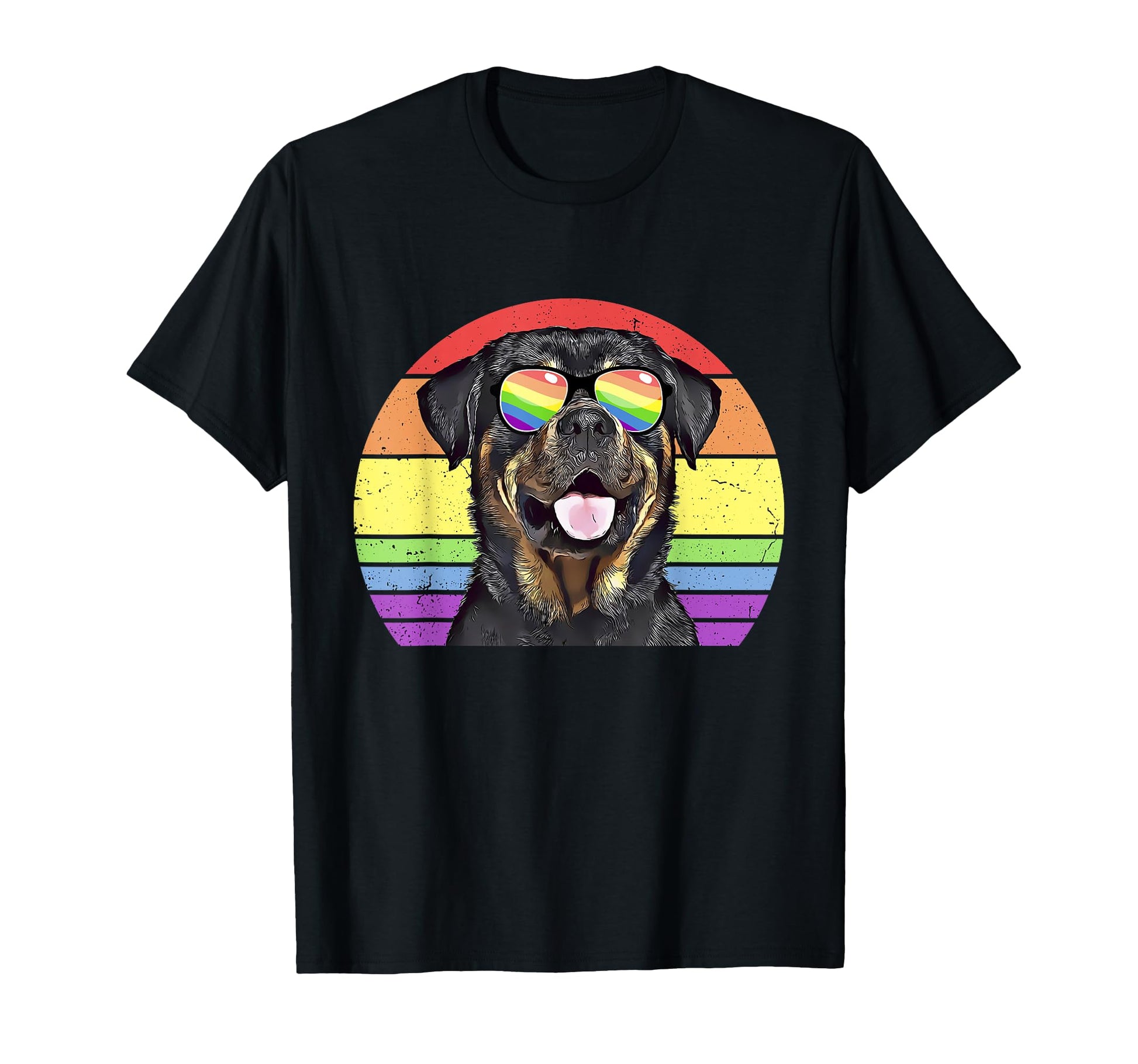 Lgbtq Rottweiler Dog Rainbow Love Pride T-Shirt - Novelty Apparel Men Women - T-Shirt, Sweatshirt, Hoodie