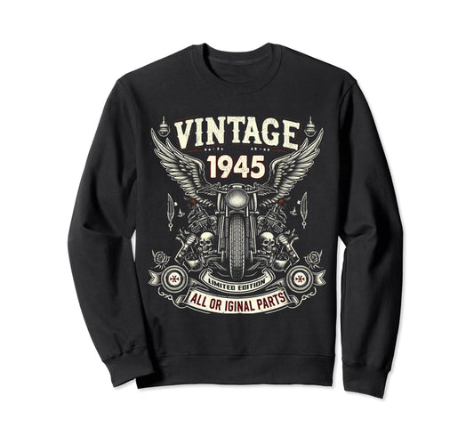 1945 Born 1945 79Th Birthday Sweatshirt - Unique Graphic for Adults - T-Shirt, Sweatshirt, Hoodie