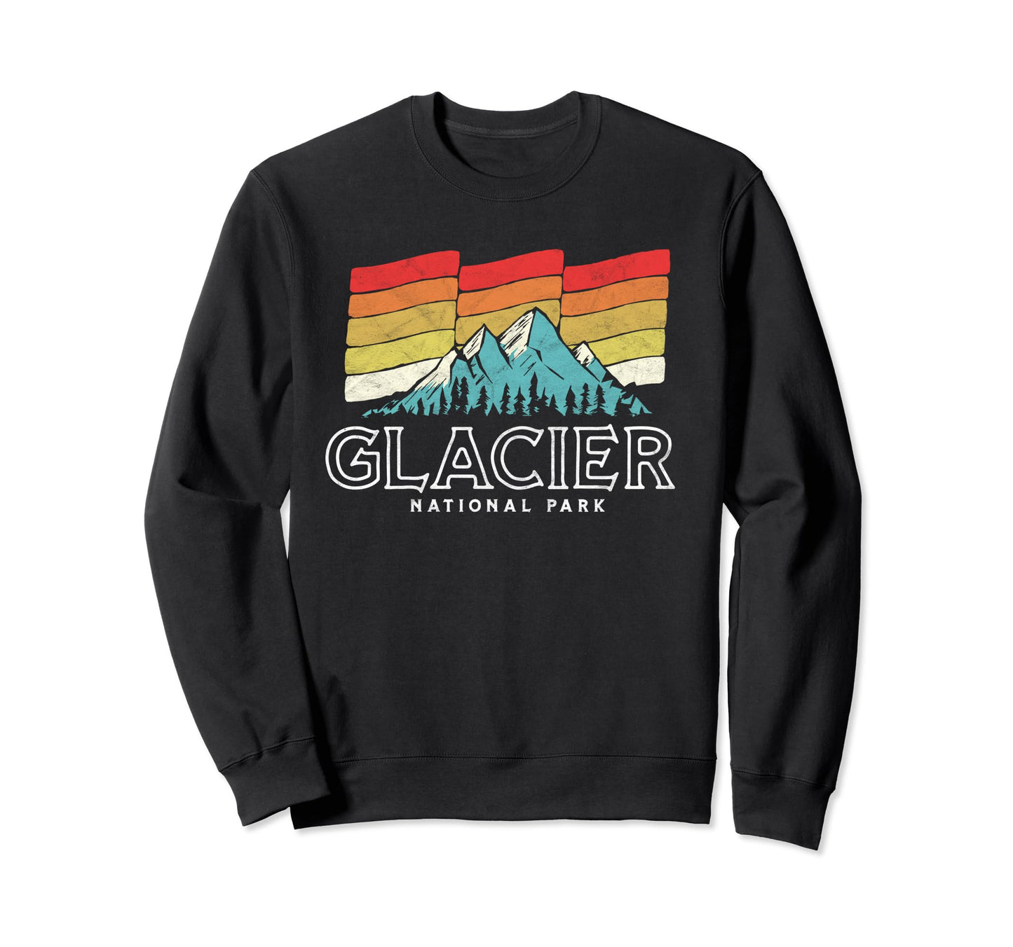 Glacier National Park Mountains Sweatshirt - Casual Everyday Wear Men Women - T-Shirt, Sweatshirt, Hoodie