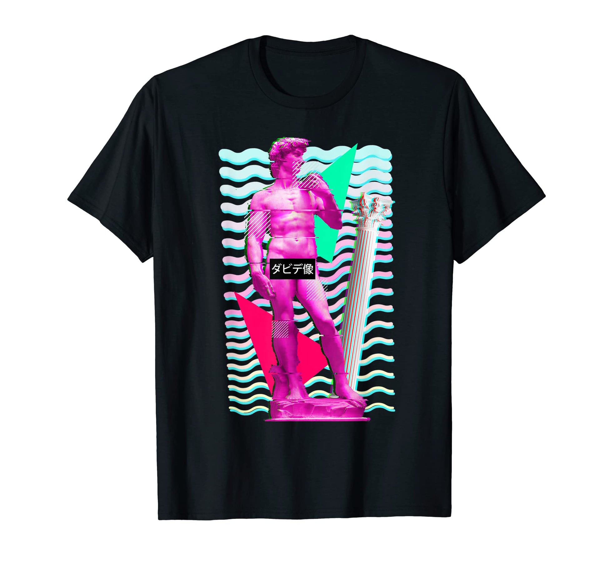 Statue David 80S Aesthetic Vaporwave T-Shirt - Graphic Print Unisex - T-Shirt, Sweatshirt, Hoodie