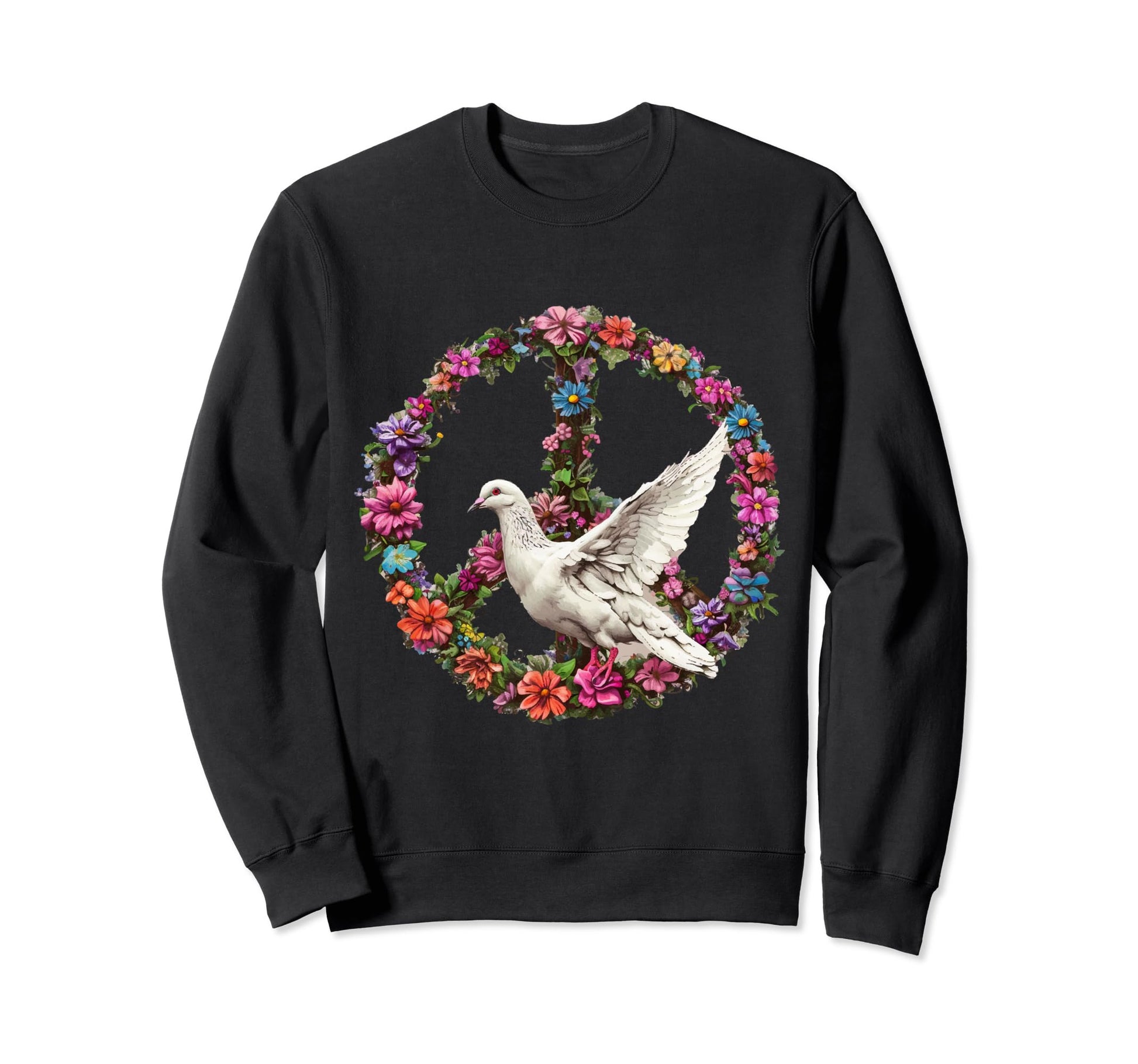 Peace Peace Dove Peace Symbol Sweatshirt - Casual Everyday Wear Men Women - T-Shirt, Sweatshirt, Hoodie