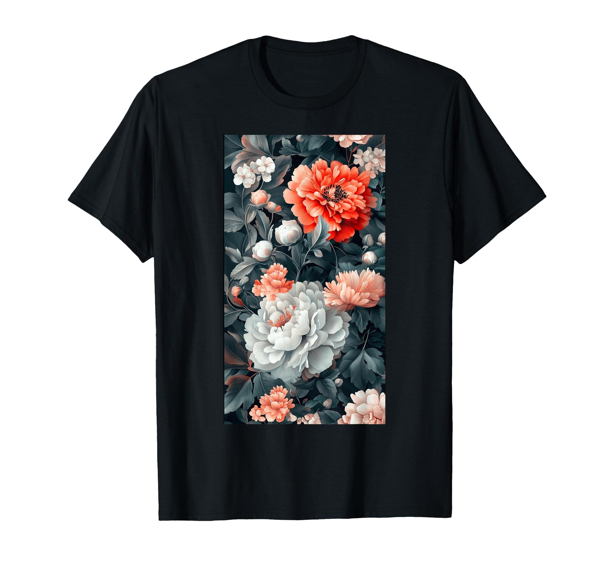 Floral Pattern Detailing Flowers T-Shirt - Trendy Graphic for Adults - T-Shirt, Sweatshirt, Hoodie