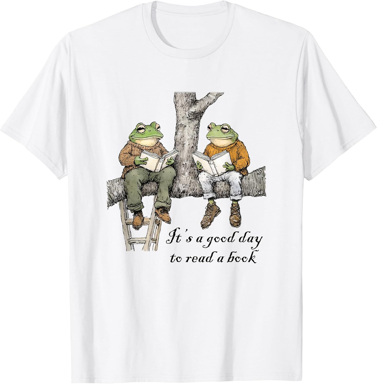 It's A Good Day To Read Book Funny Frog Toad - Adult & Kids T-Shirts, Sweatshirts & Hoodies apparel design preview 1