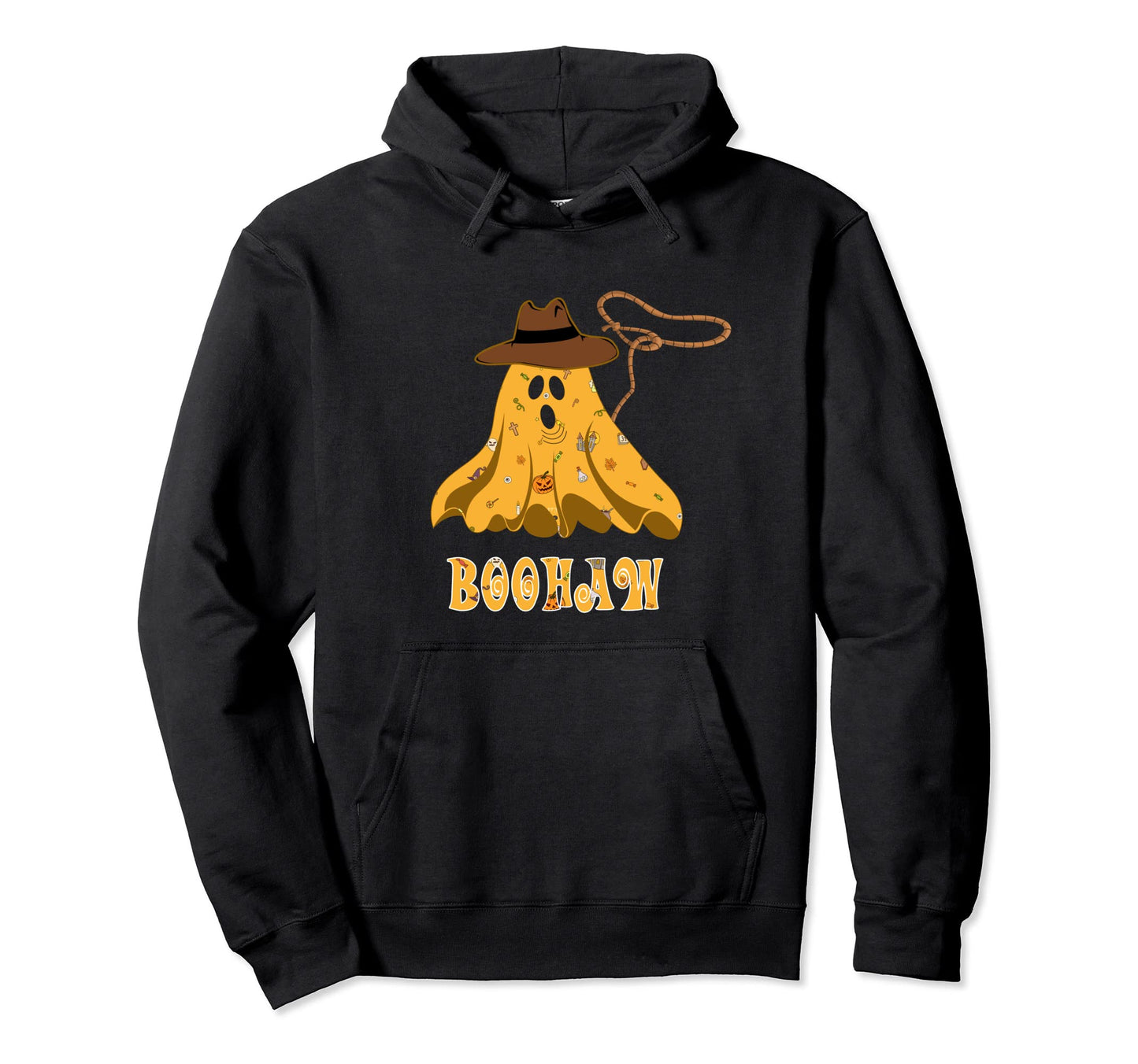 Halloween Western Boohaw Ghost Funny Boohaw Hoodie - Trendy Graphic Unisex - T-Shirt, Sweatshirt, Hoodie