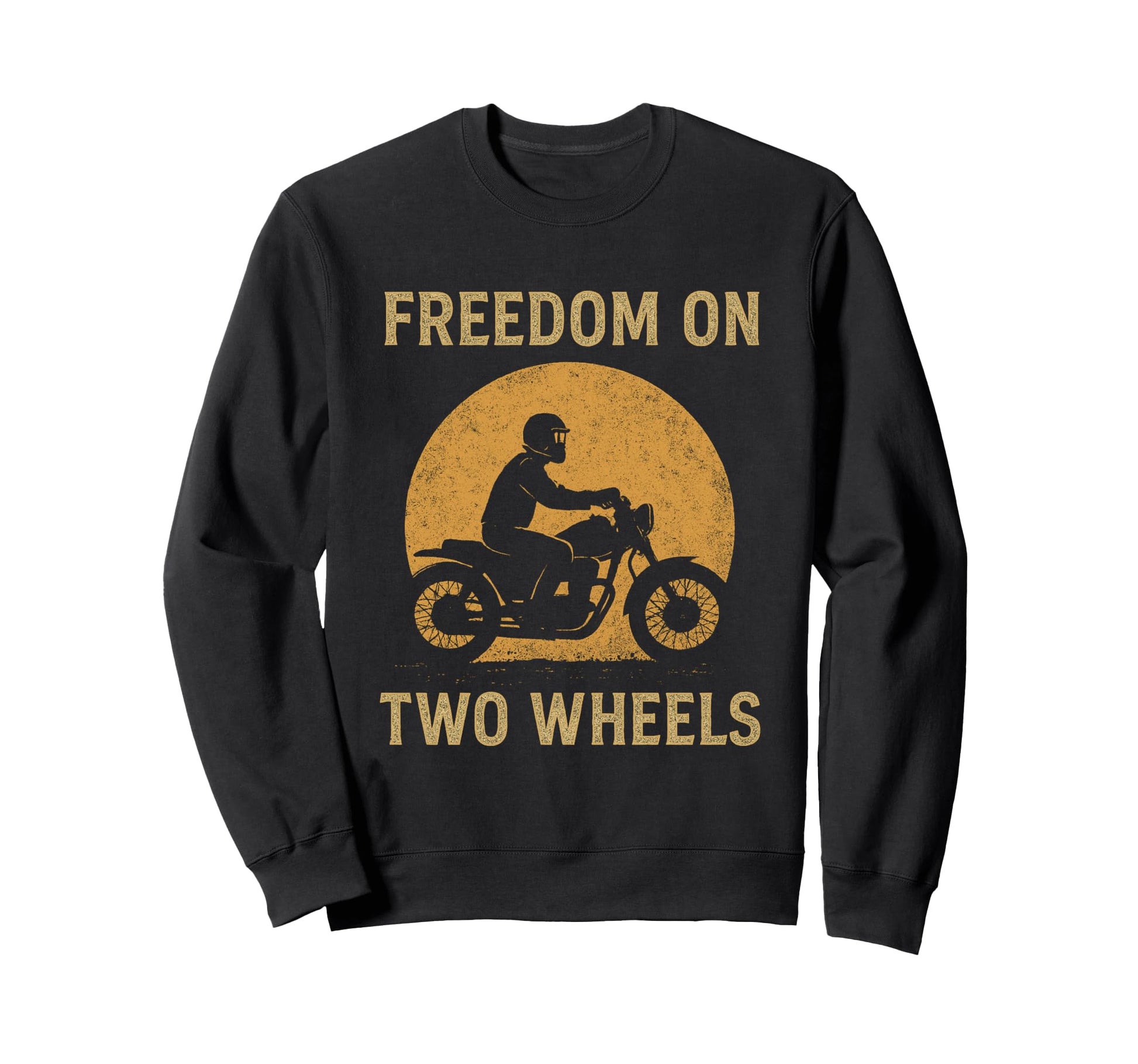 Sunset Motorcycle Rider Freedom Two Sweatshirt - Streetwear Style Unisex - T-Shirt, Sweatshirt, Hoodie