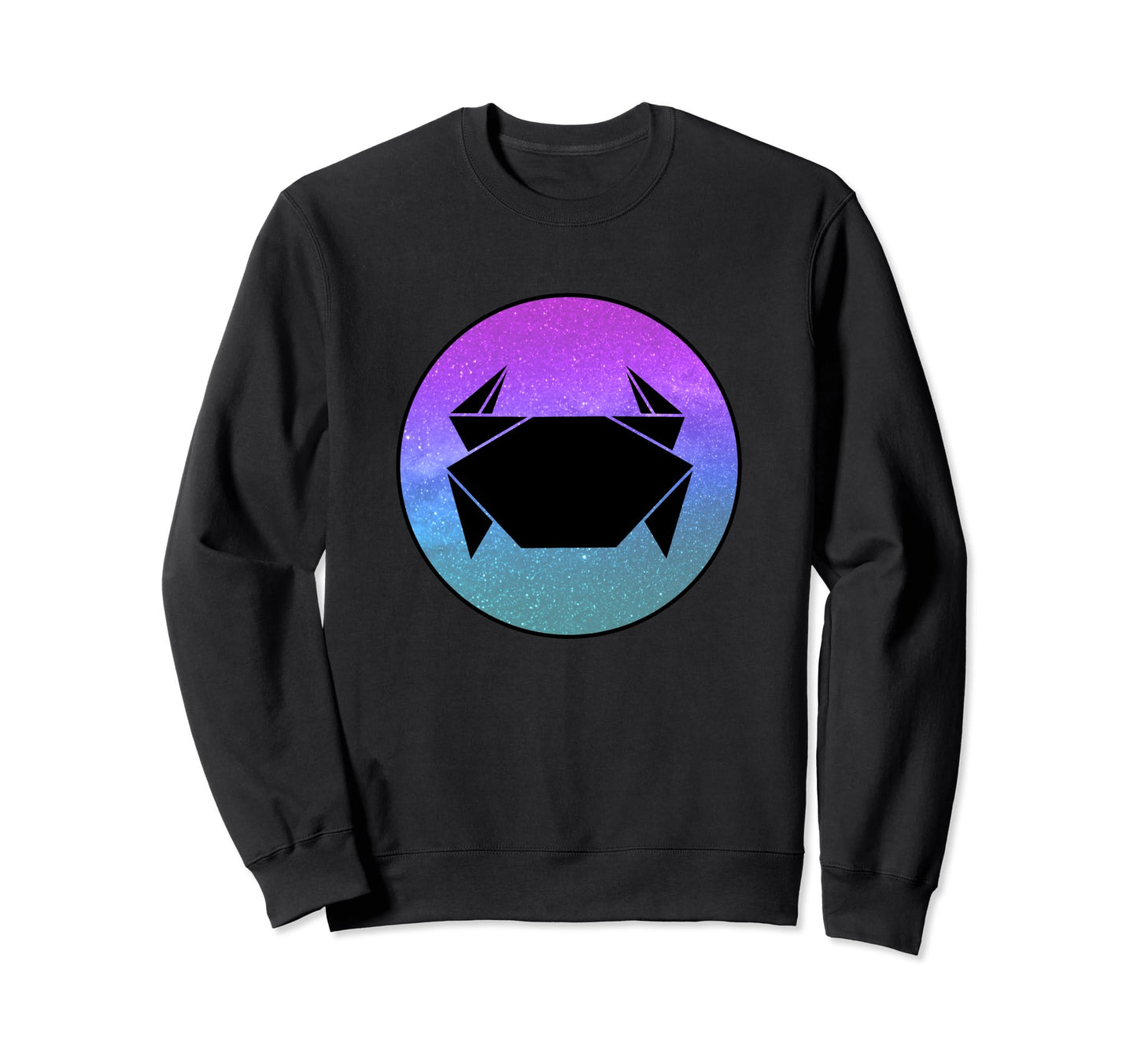 Crab Origami Galaxy Vaporwave Sweatshirt - Aesthetic Graphic for Adults - T-Shirt, Sweatshirt, Hoodie