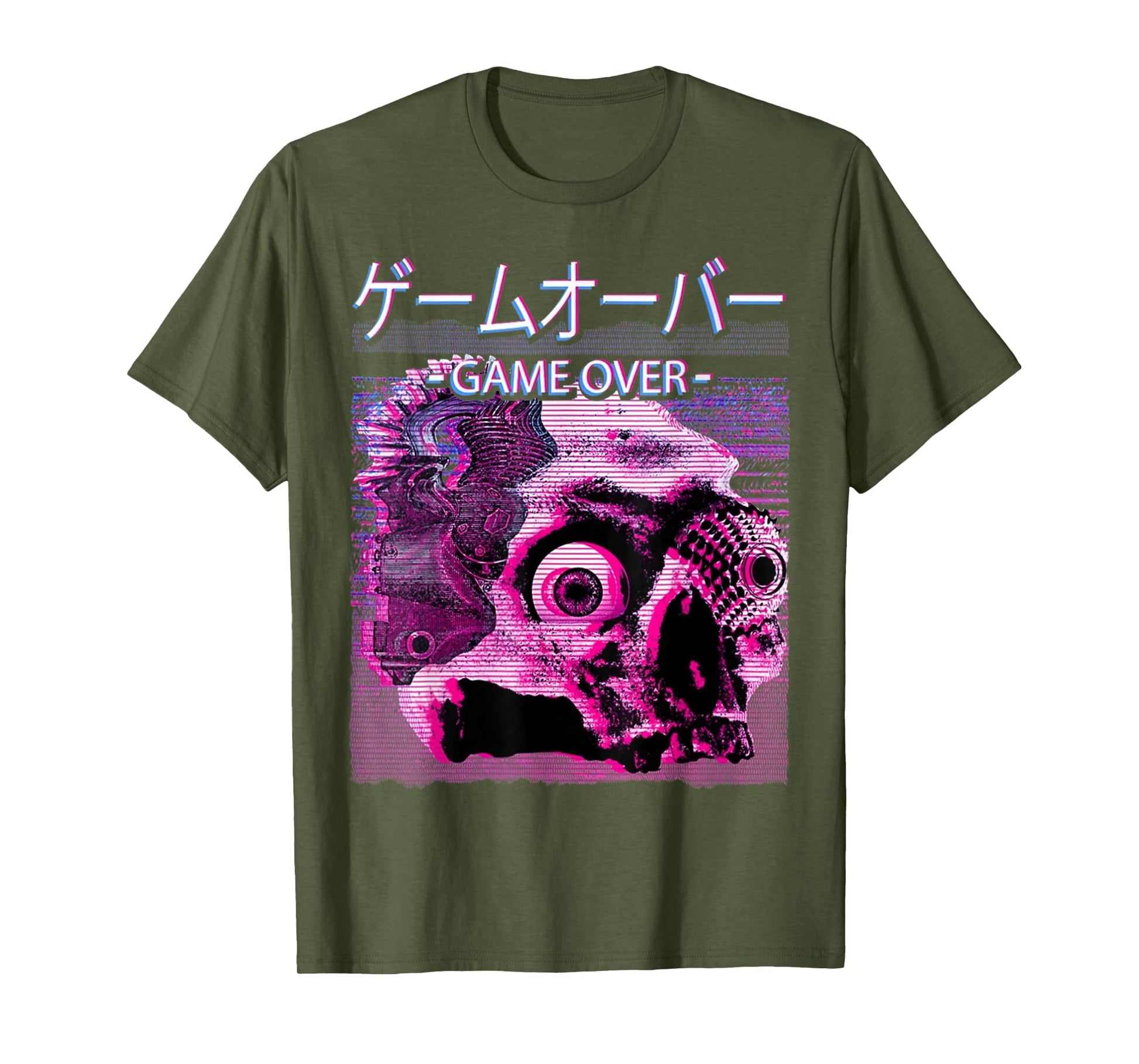 Japanese Game Over Vaporwave Sad T-Shirt - Novelty Apparel Men Women - T-Shirt, Sweatshirt, Hoodie