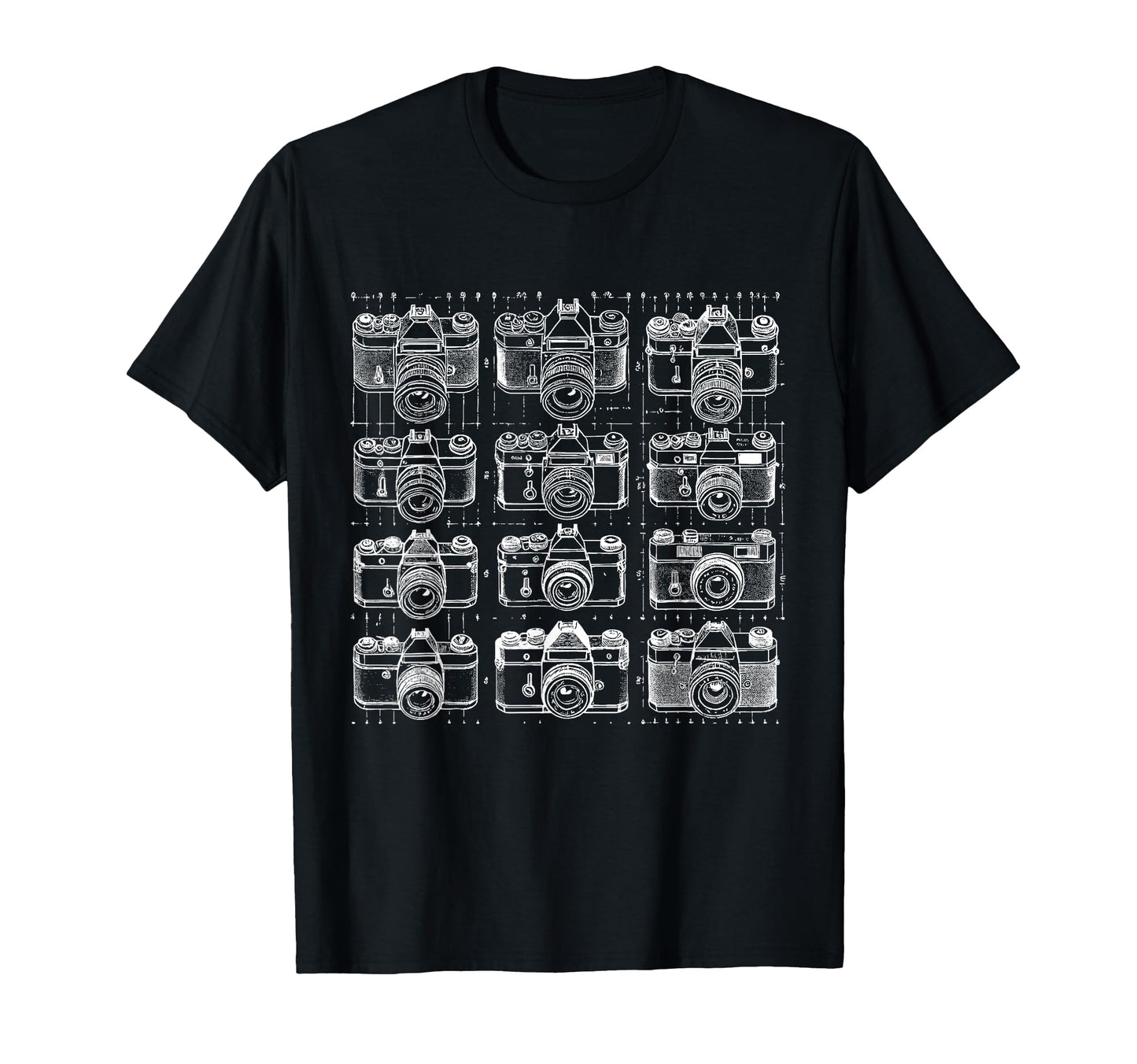 Camera Grid T-Shirt - Casual Everyday Wear for Adults - T-Shirt, Sweatshirt, Hoodie