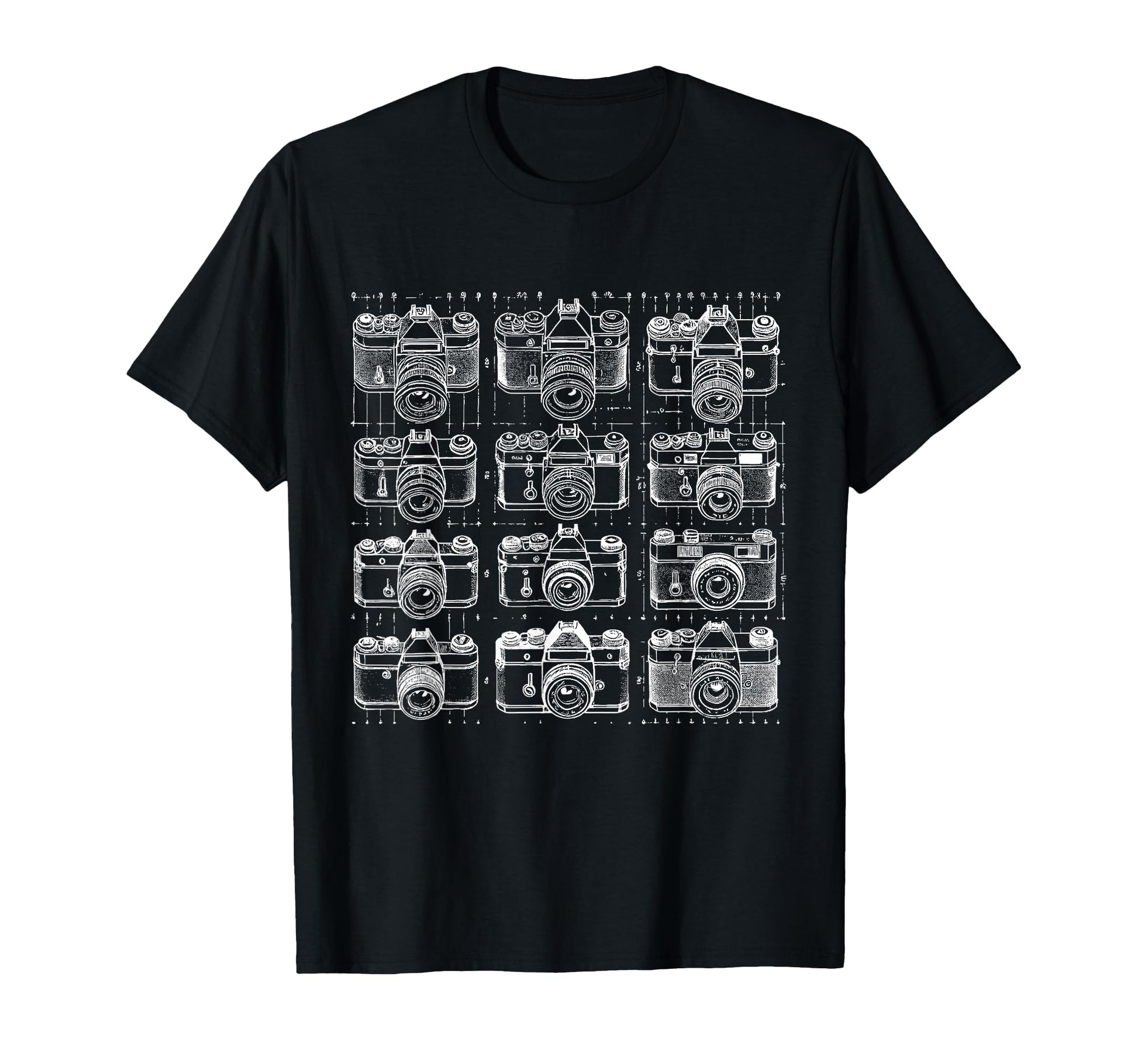 Camera Grid T-Shirt - Casual Everyday Wear for Adults - T-Shirt, Sweatshirt, Hoodie