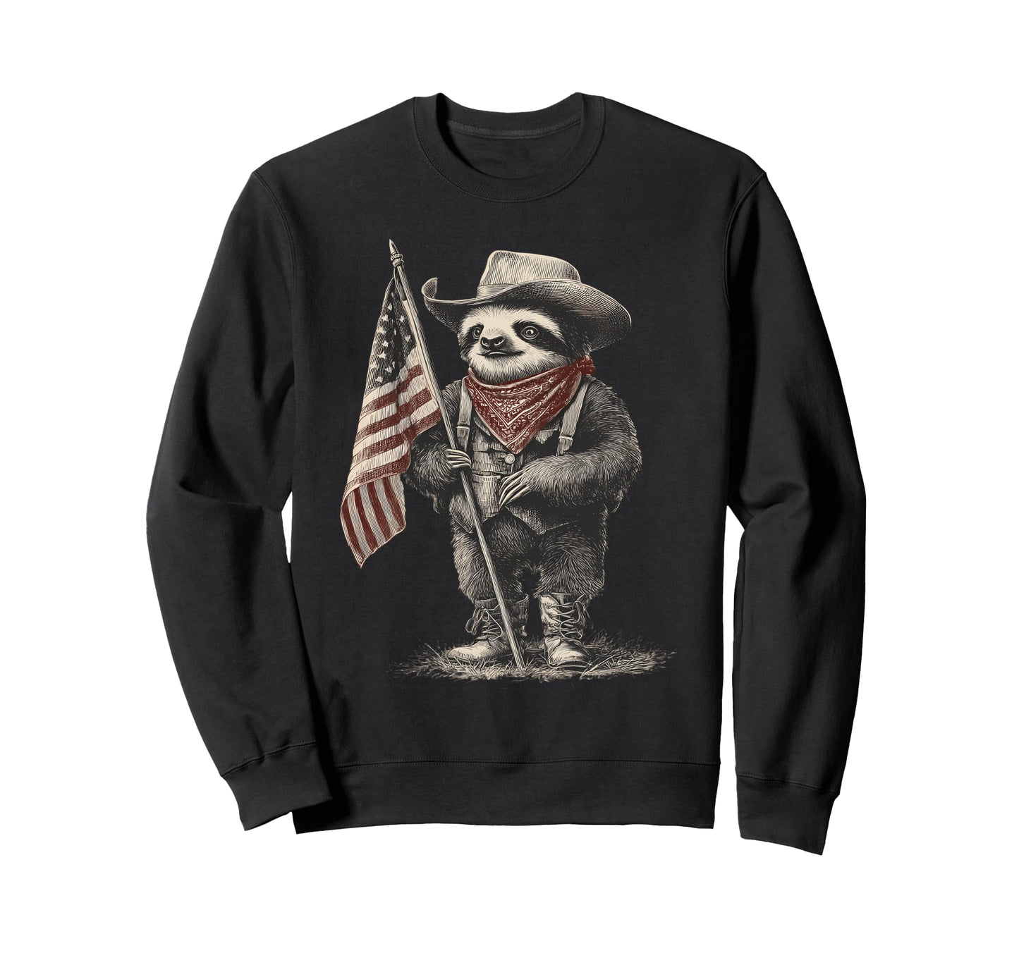 Sloth Cowboy Rodeo Cowgirl Western Sweatshirt - Trendy Graphic Unisex - T-Shirt, Sweatshirt, Hoodie