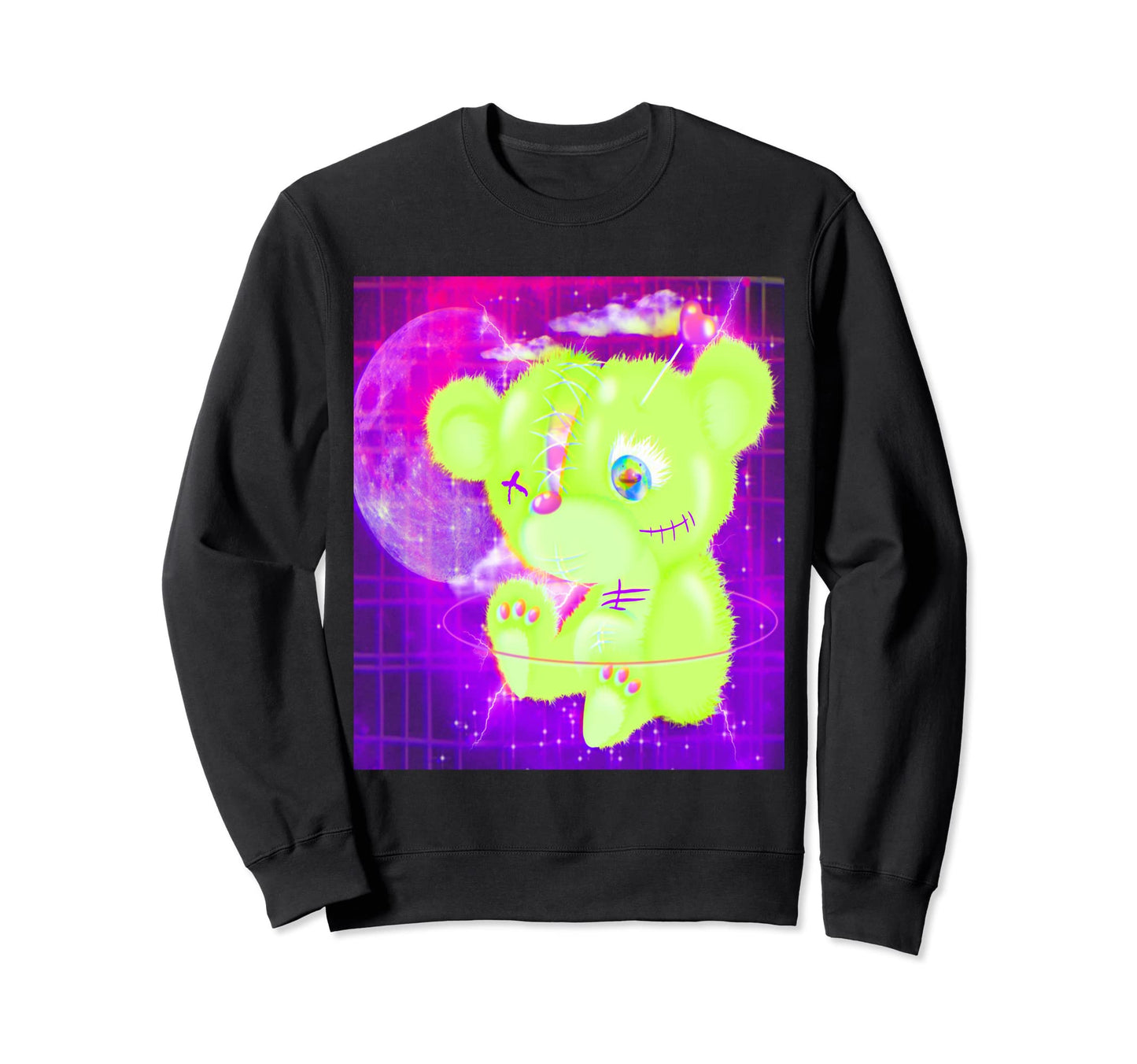 Sad Teddy Bear Space 80S 90S Alt Sweatshirt - Fun Novelty Design Unisex - T-Shirt, Sweatshirt, Hoodie