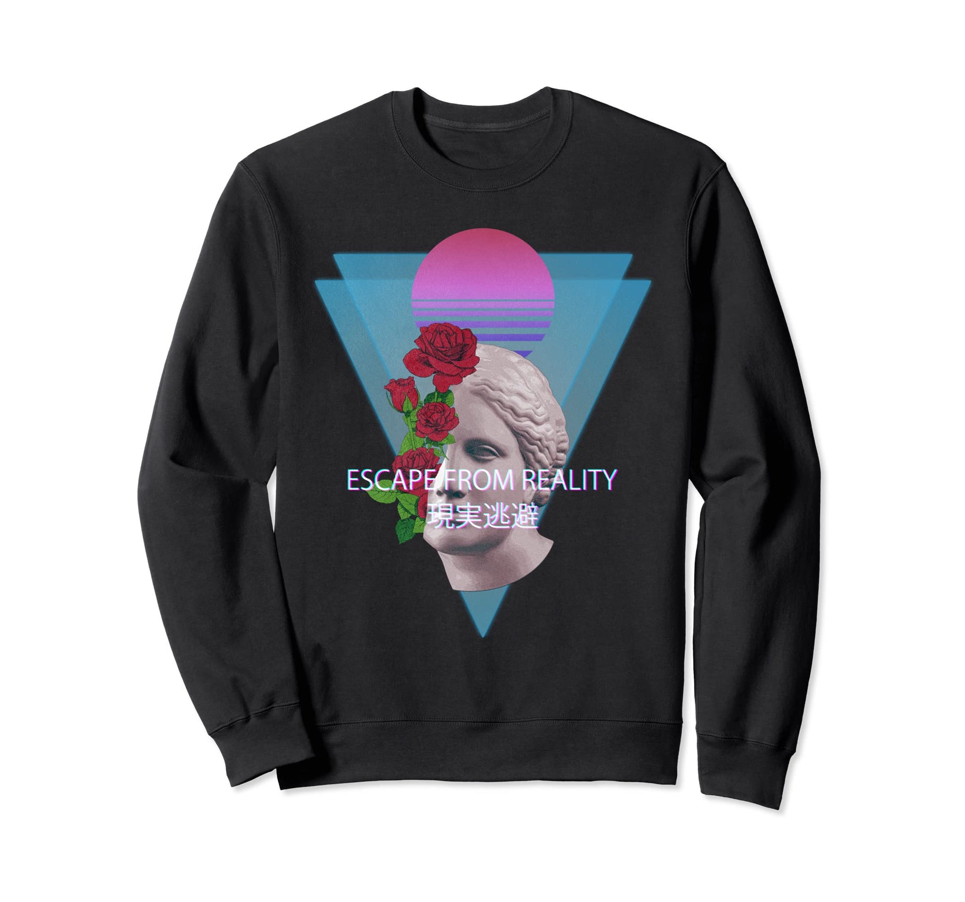 Escape From Reality Vaporwave Sweatshirt - Fun Novelty Design Unisex - T-Shirt, Sweatshirt, Hoodie