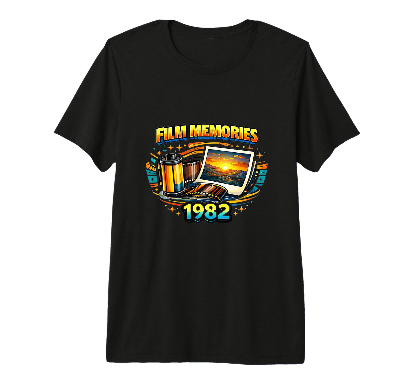 Film Photography Camera 1982 Tri Blend T-Shirt - Custom Art Print Men Women - T-Shirt, Sweatshirt, Hoodie