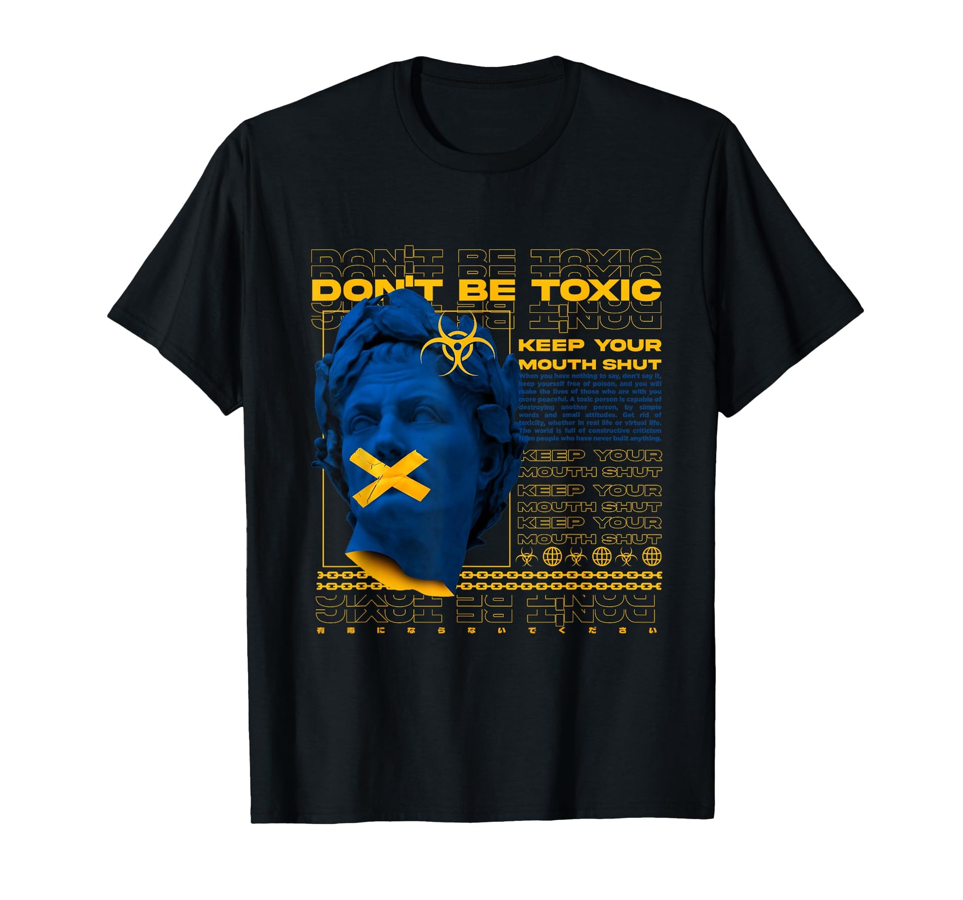 Dont Be Toxic Biohazard Vaporwave T-Shirt - Streetwear Style for Adults - T-Shirt, Sweatshirt, Hoodie
