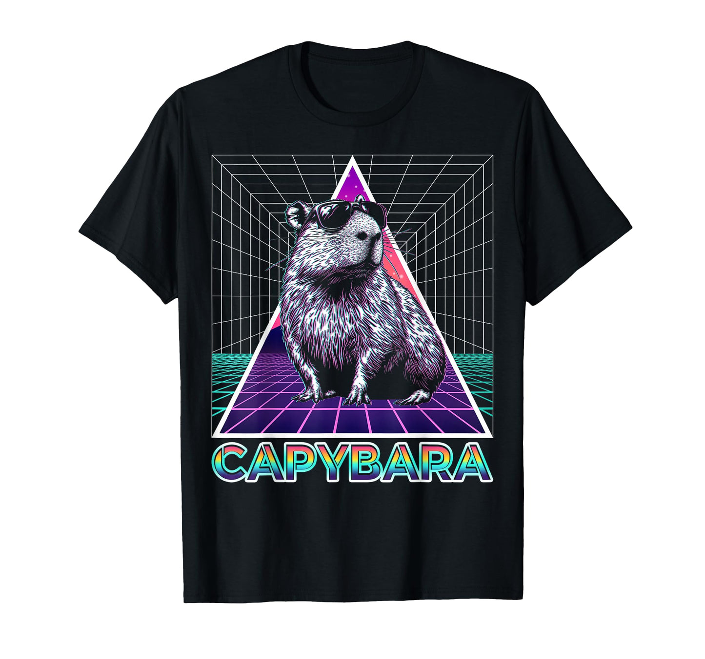 Capybara Capibara Sunglasses T-Shirt - Minimalist Print Men Women - T-Shirt, Sweatshirt, Hoodie