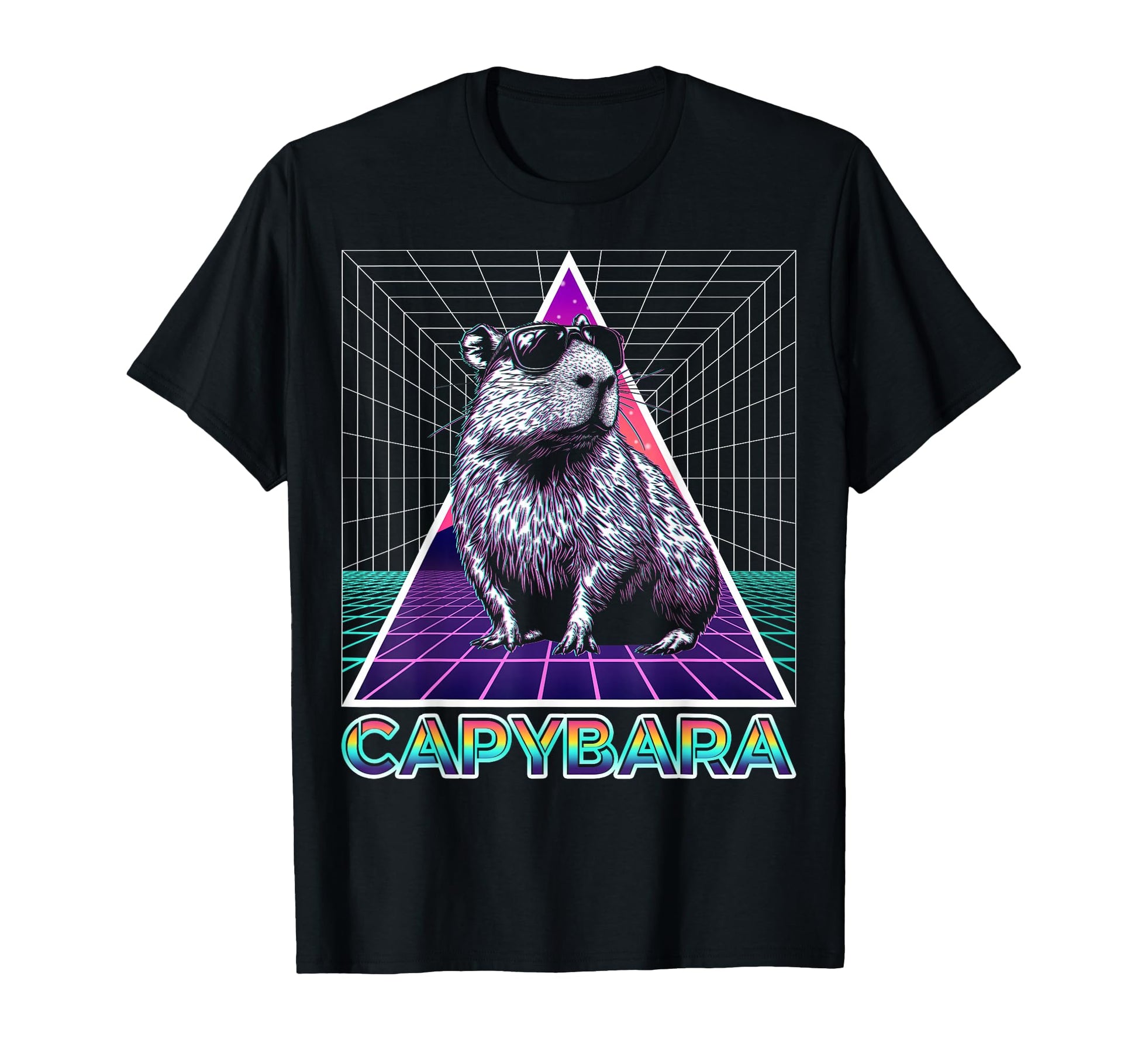 Capybara Capibara Sunglasses T-Shirt - Minimalist Print Men Women - T-Shirt, Sweatshirt, Hoodie