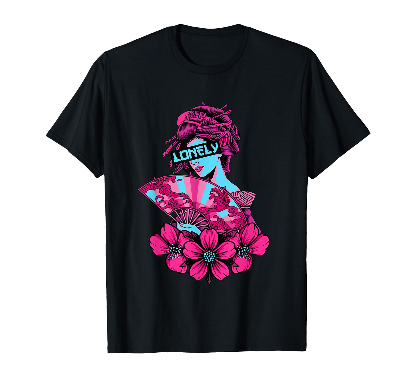 Geisha Lonely Soft Grunge Vaporwave T-Shirt - Trendy Graphic Men Women - T-Shirt, Sweatshirt, Hoodie