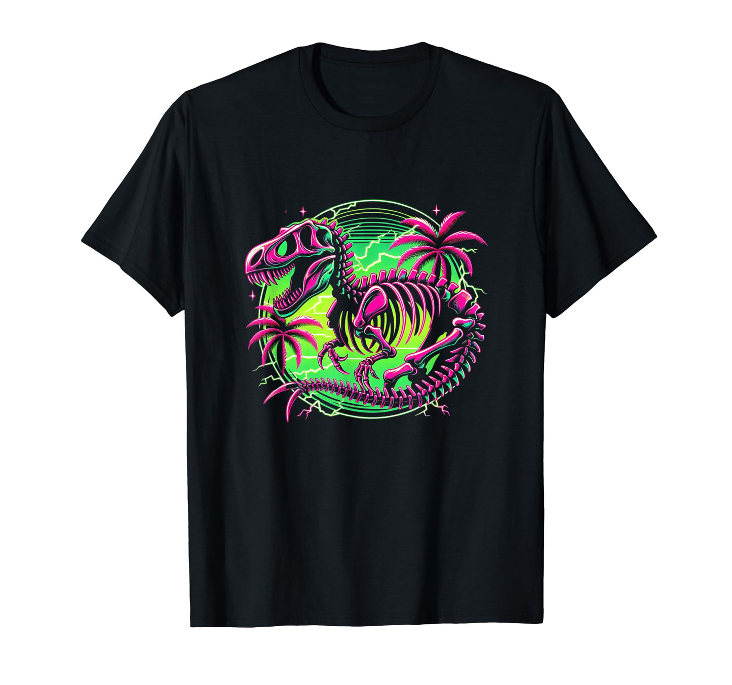 T Rex Skeleton Dinosaur Skull Creepy T-Shirt - Custom Art Print Unisex - T-Shirt, Sweatshirt, Hoodie
