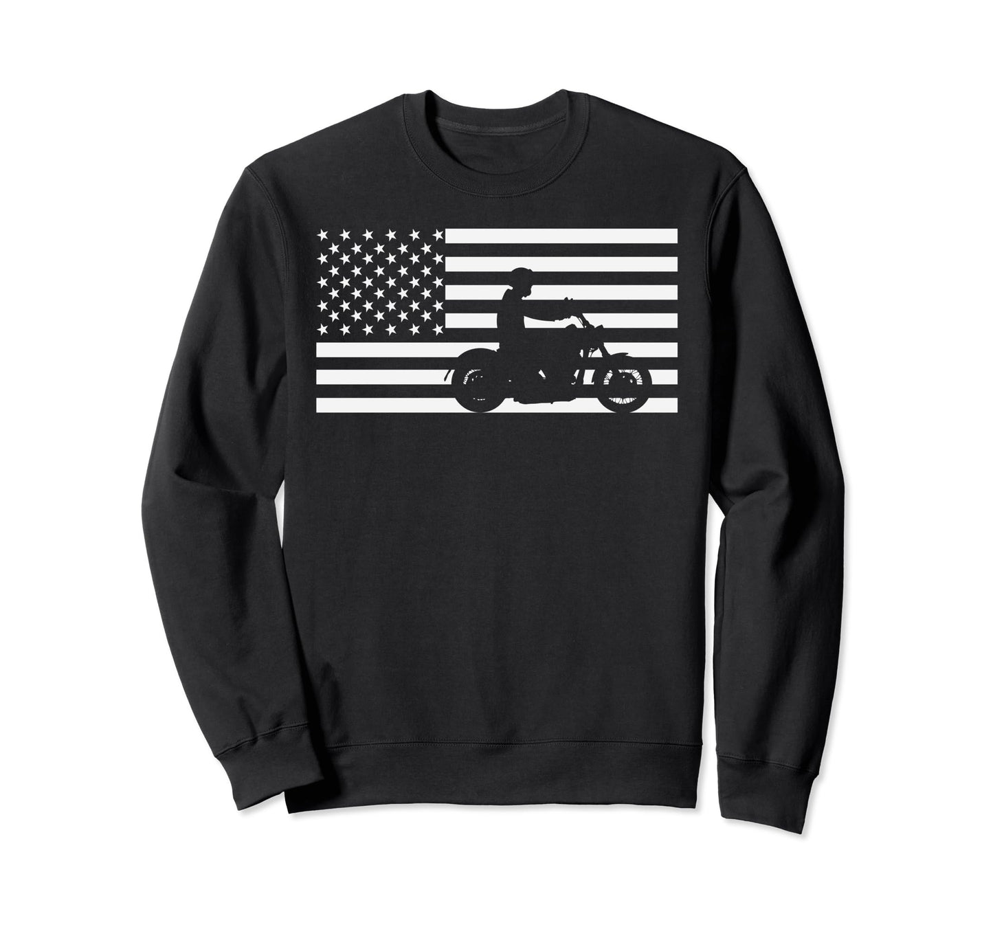 Patriotic Motorcycle American Us Sweatshirt - Novelty Apparel Men Women - T-Shirt, Sweatshirt, Hoodie