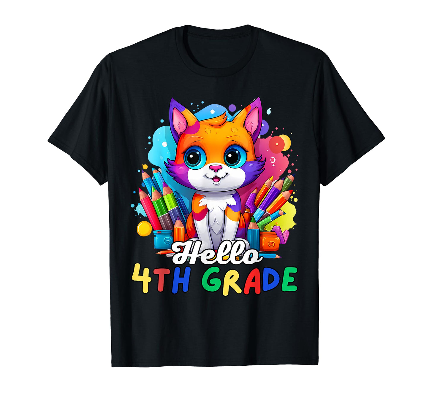 Hello 4Th Grade Back To School First Day T-Shirt - Unique Graphic Unisex - T-Shirt, Sweatshirt, Hoodie